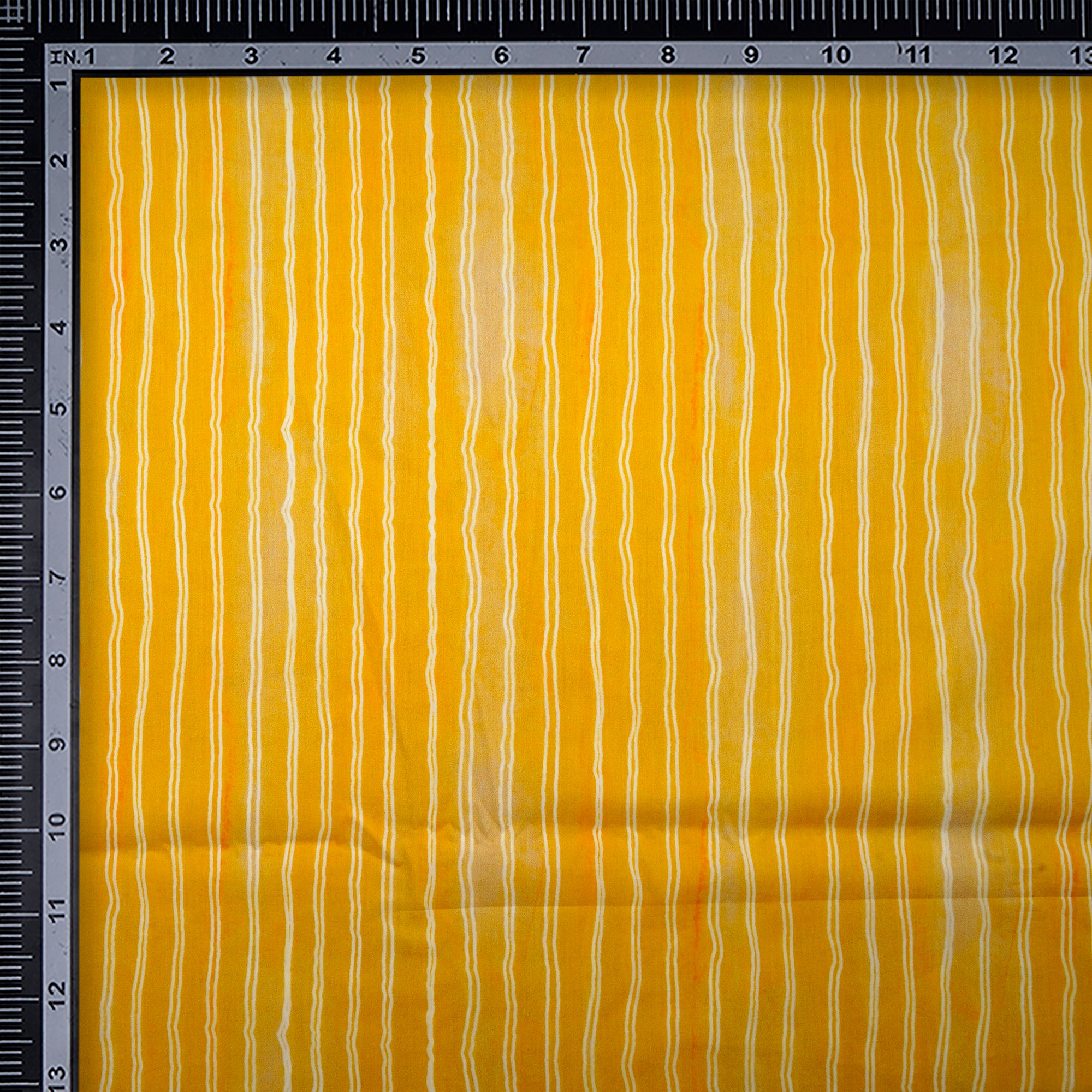 Mango Shaded Stripe Pattern Digital Print Lawn Fabric