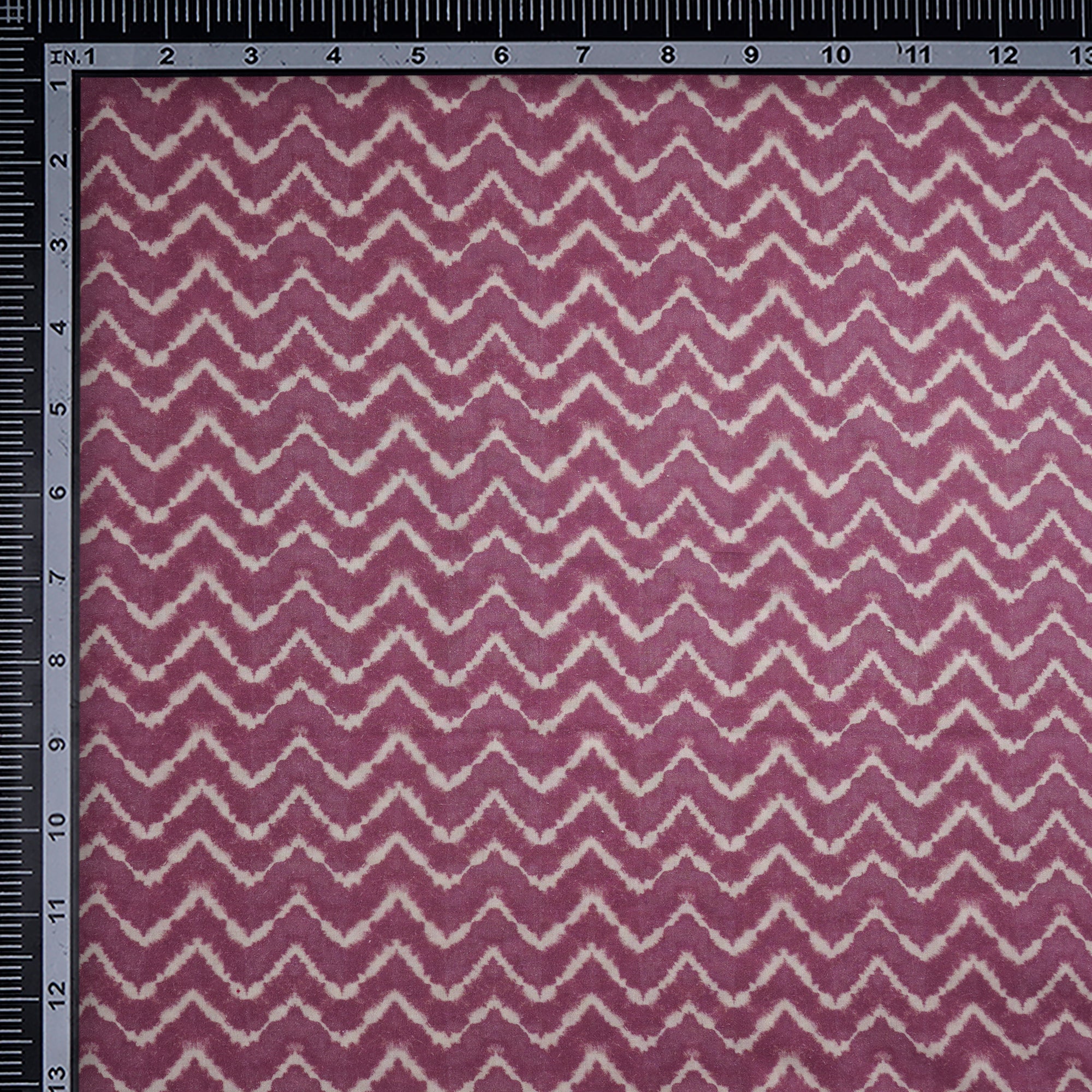 Lavender Chevron Pattern Digital Print Cambric Fabric