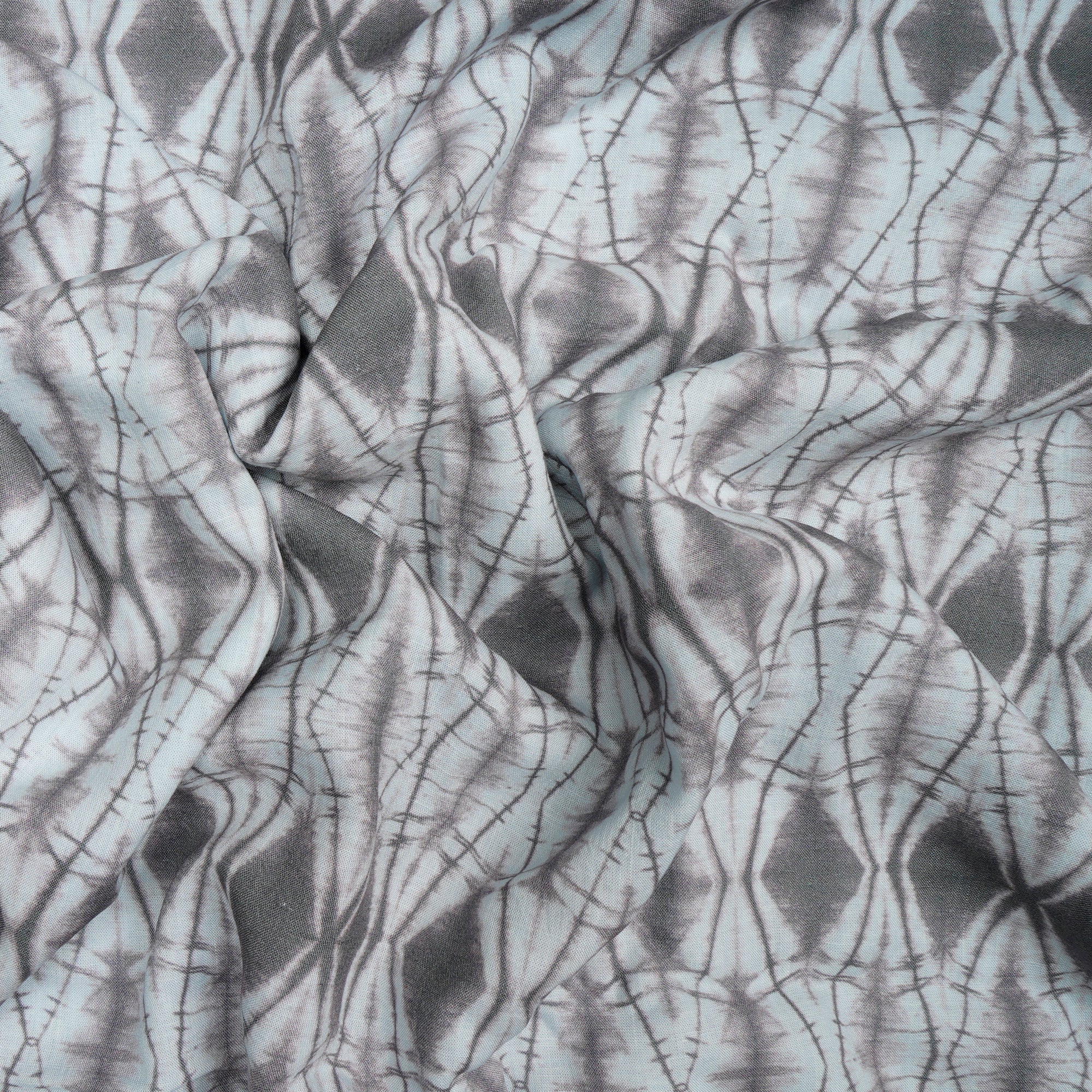 Off-White Shibori Pattern Digital Print Fancy Linen Fabric