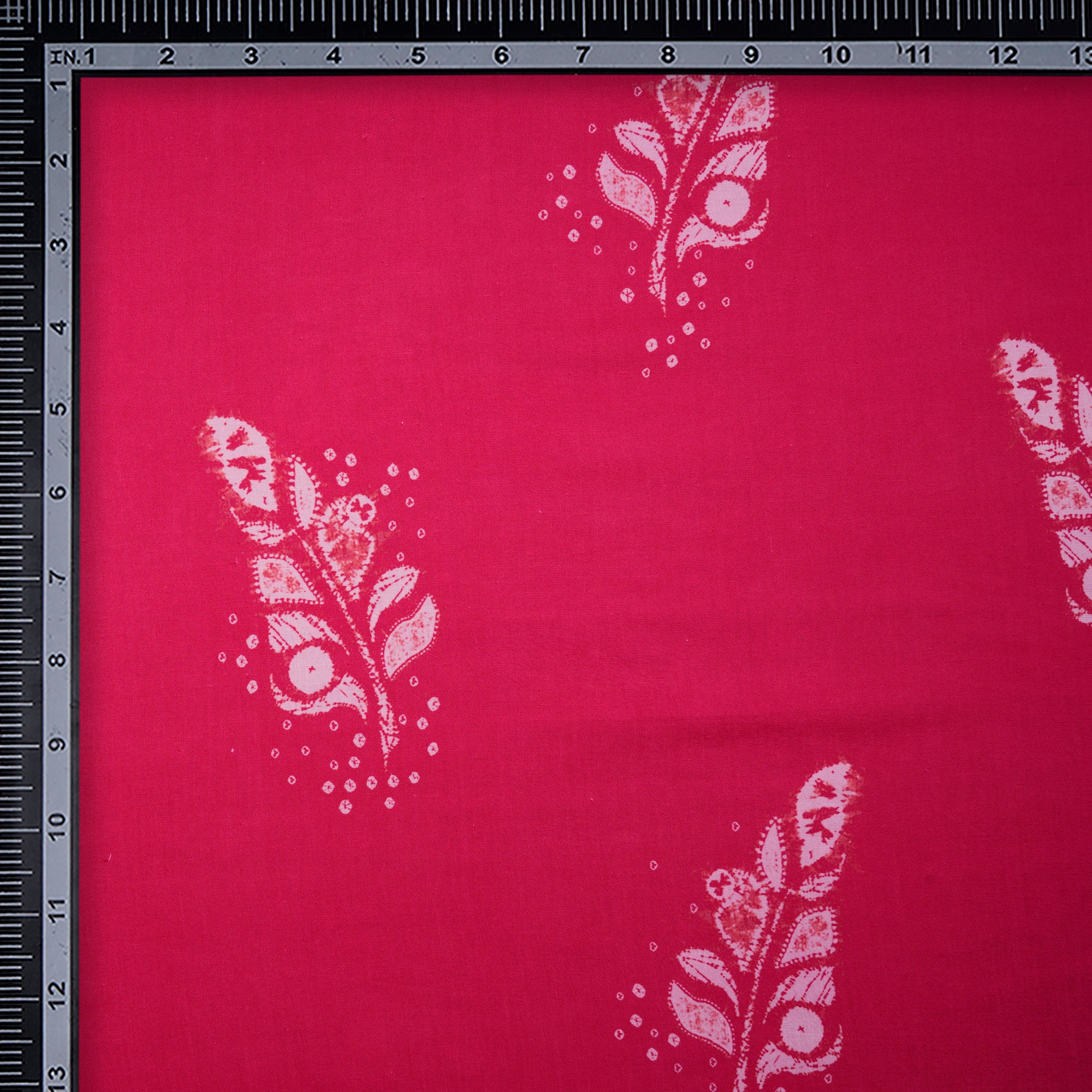 Bright Rose Shibori Pattern Digital Print Fancy Linen Fabric