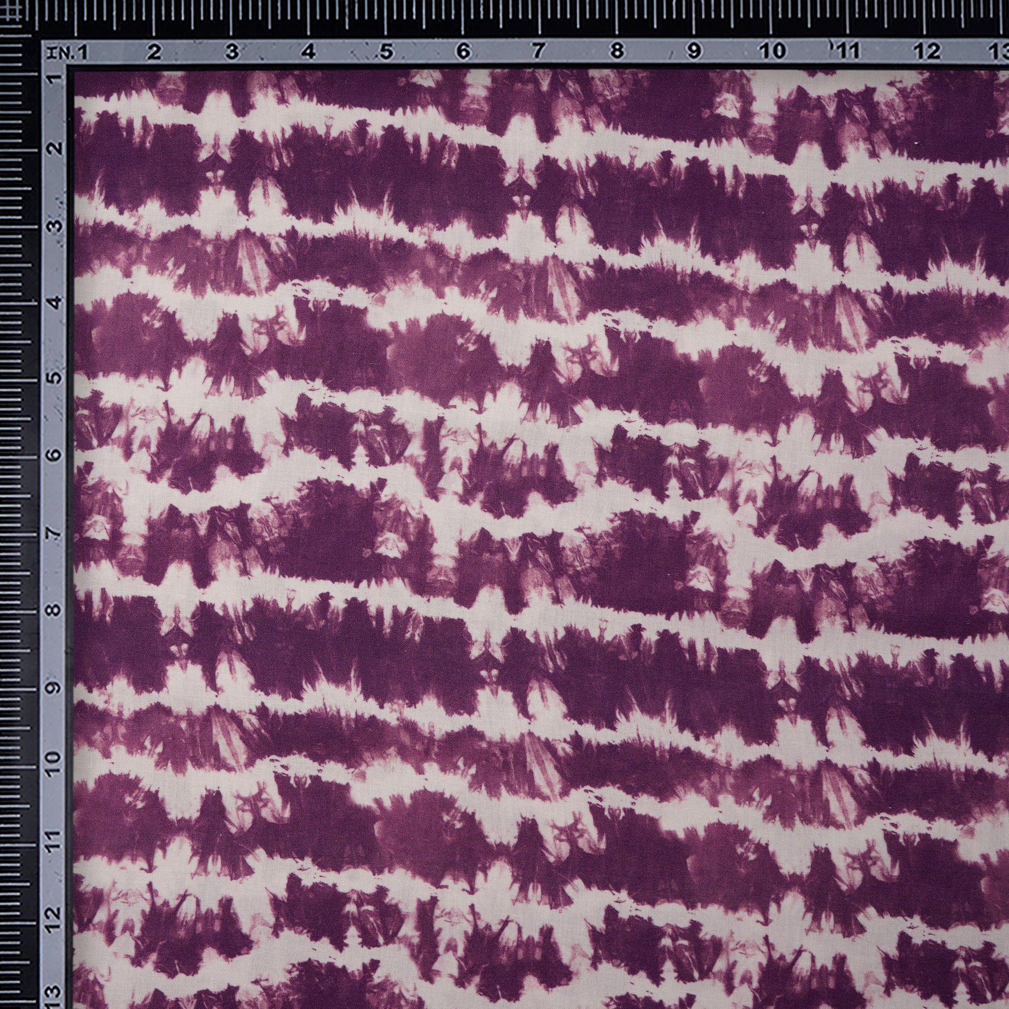 Purple-White Shibori Pattern Digital Print Fancy Linen Fabric