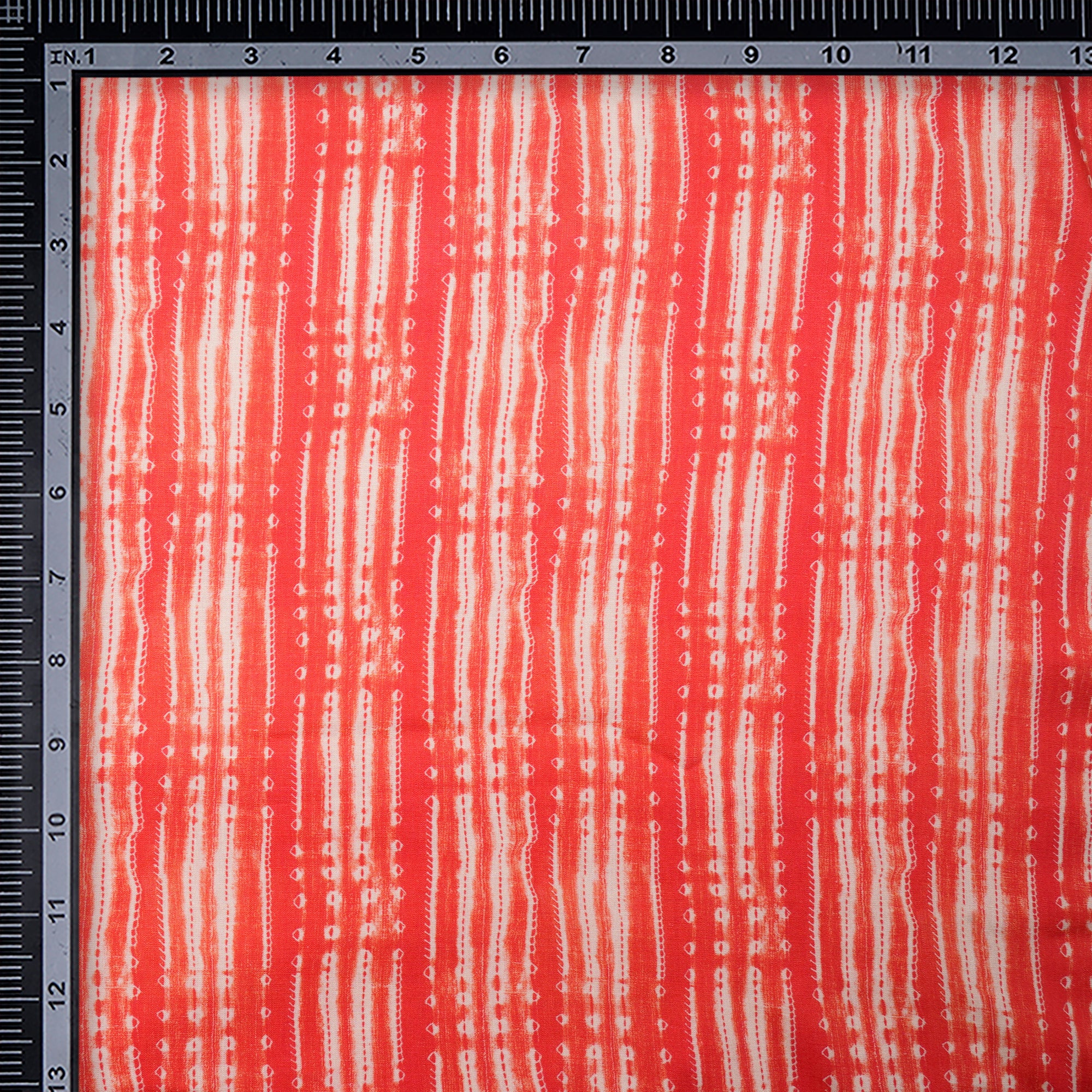 Sugar Coral Shibori Pattern Digital Print Fancy Linen Fabric