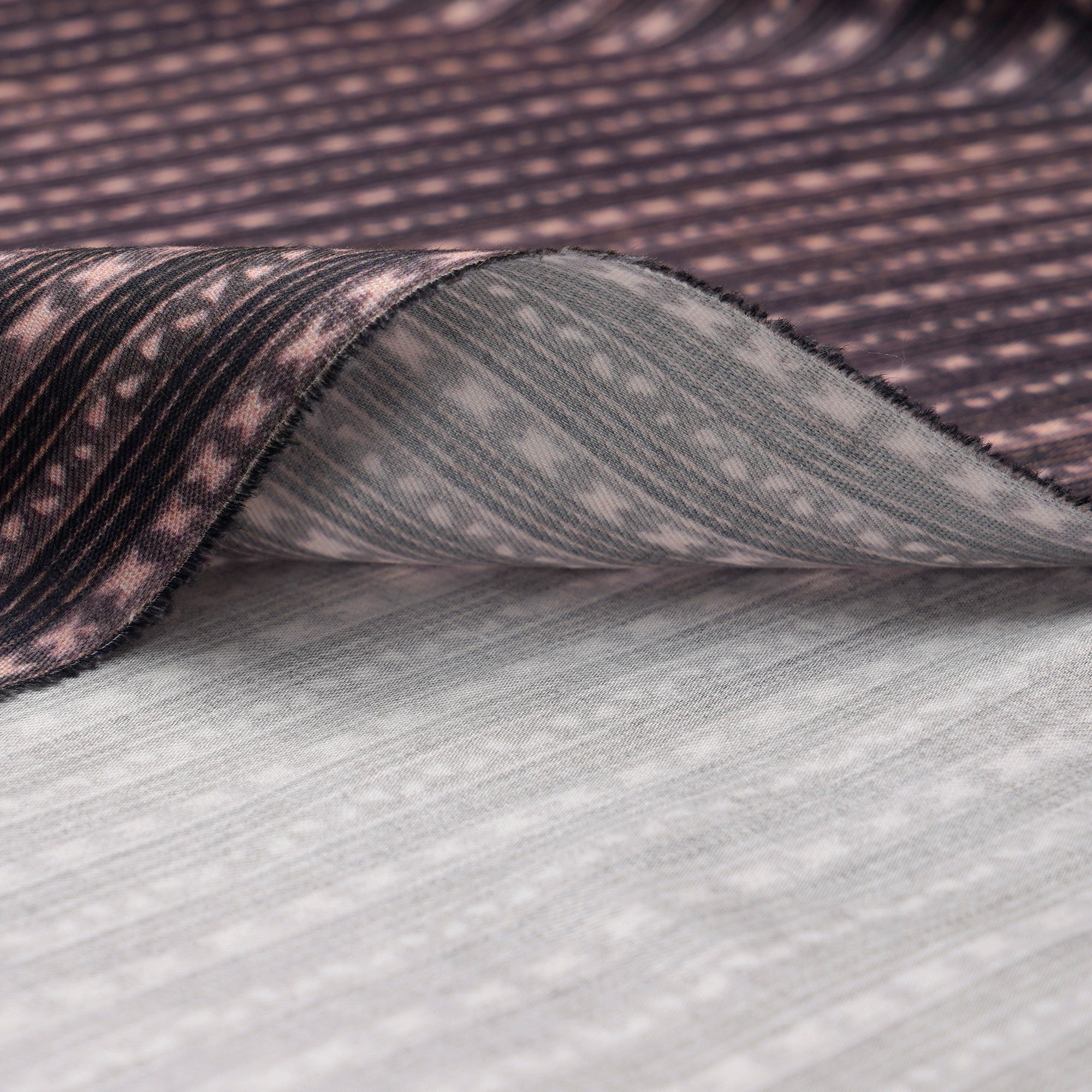 Black-Pink Stripe Pattern Digital Print Tencel Fabric