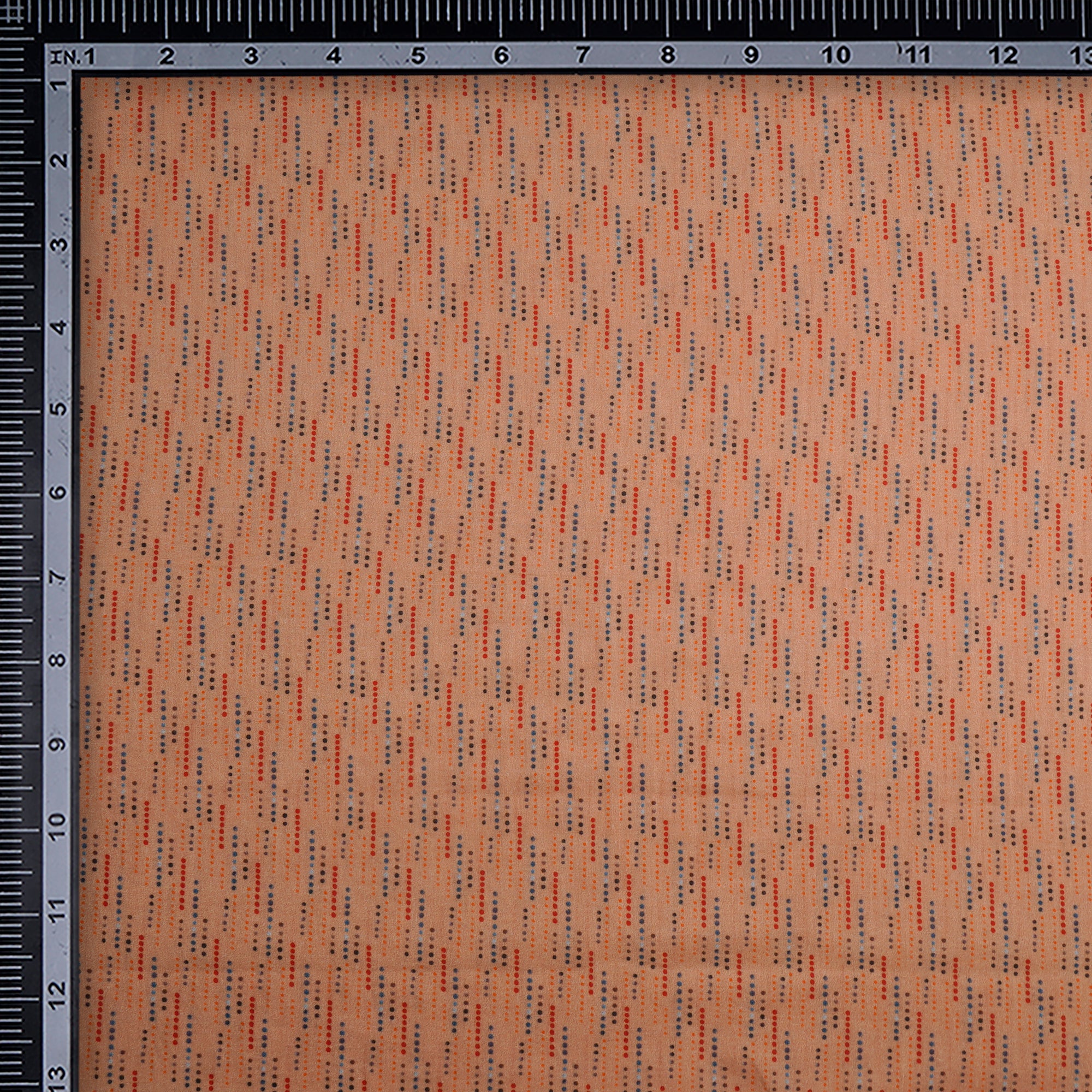 Apricot Wash All Over Pattern Digital Print Cambric Fabric