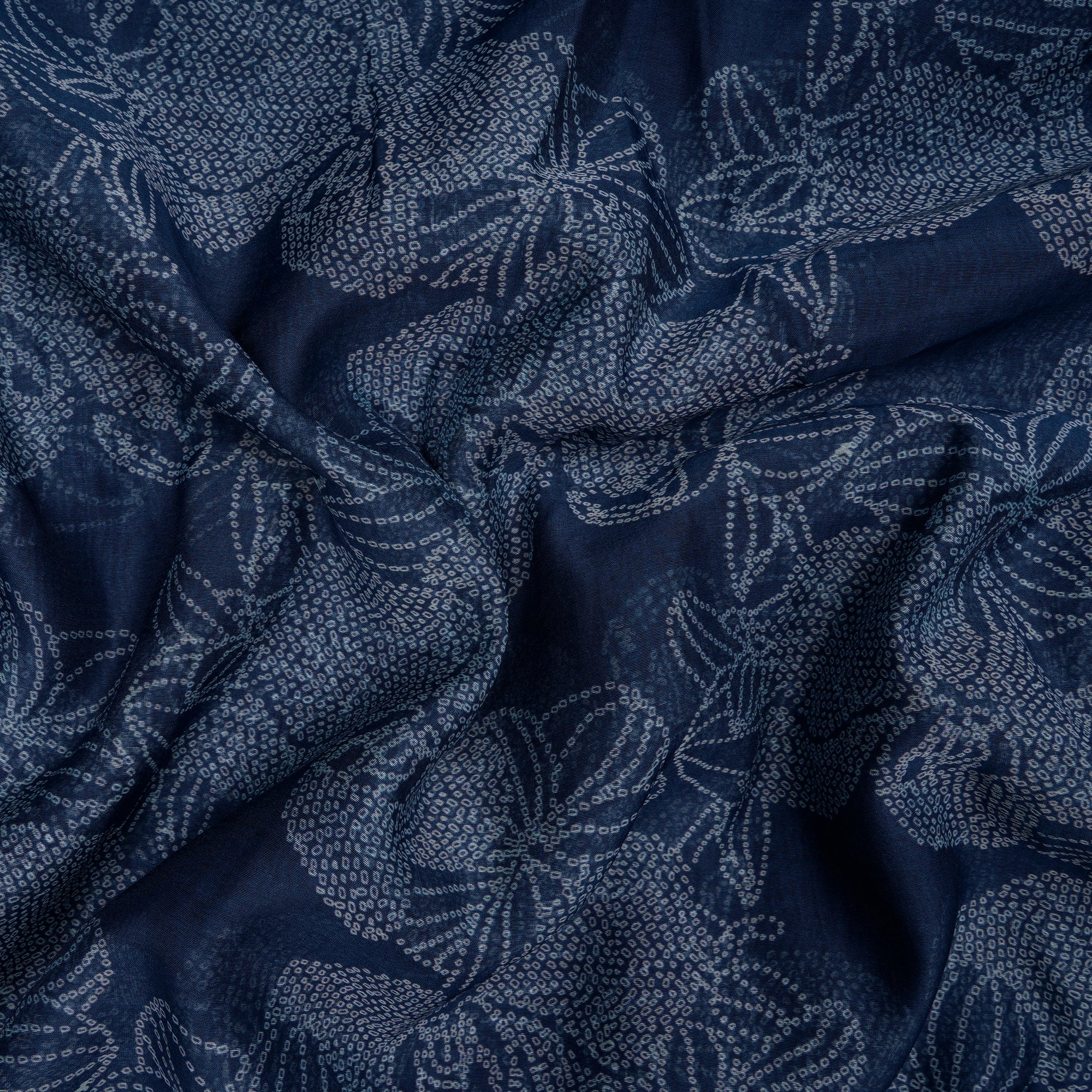 Oceana Floral Pattern Digital Print Fine Chanderi Fabric