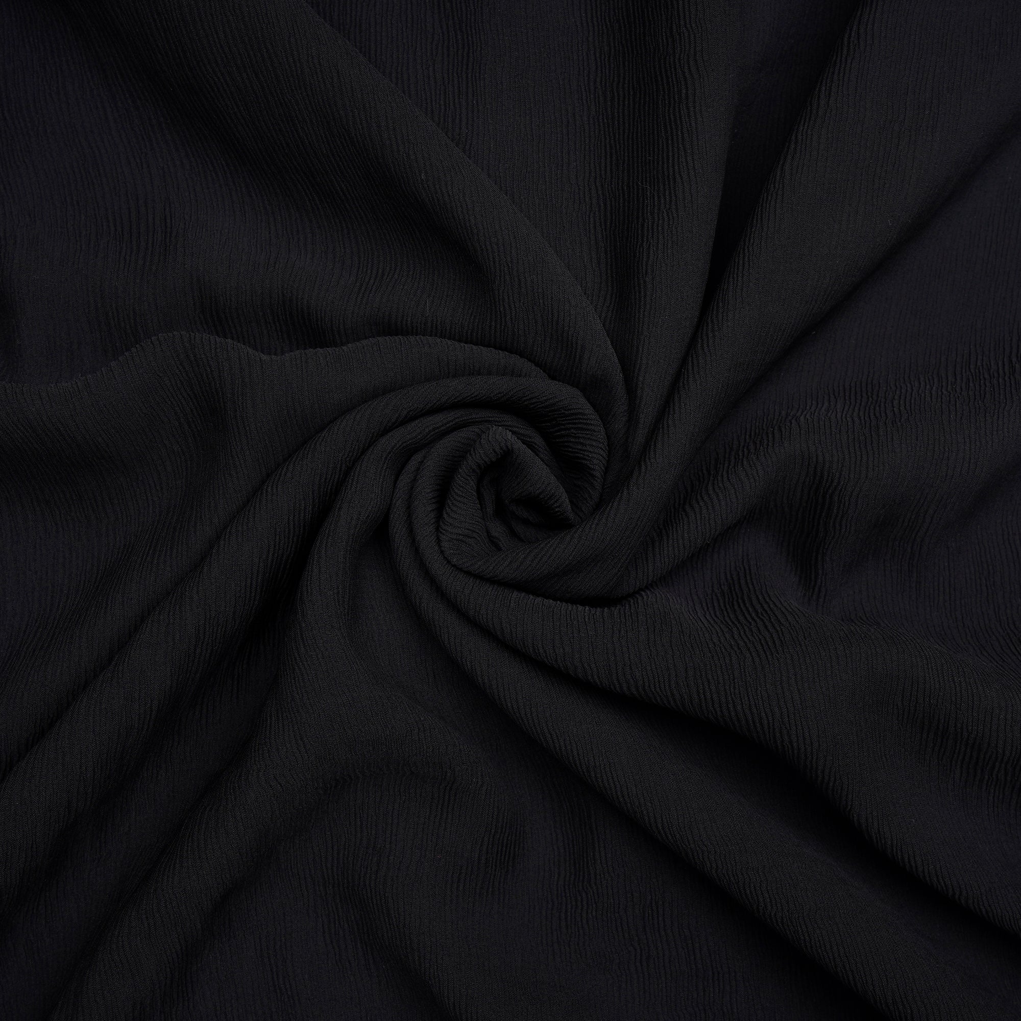 Black Piece Dyed 40 GLM Platinum Chiffon Silk Fabric