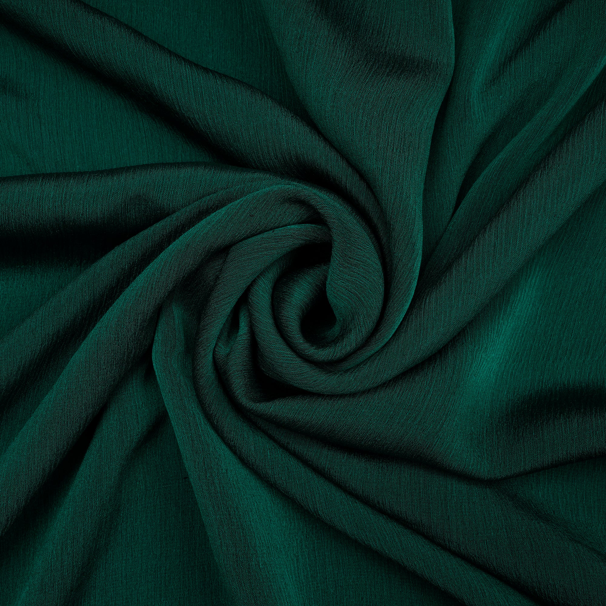 Dark Green Piece Dyed Chiffon Silk Fabric