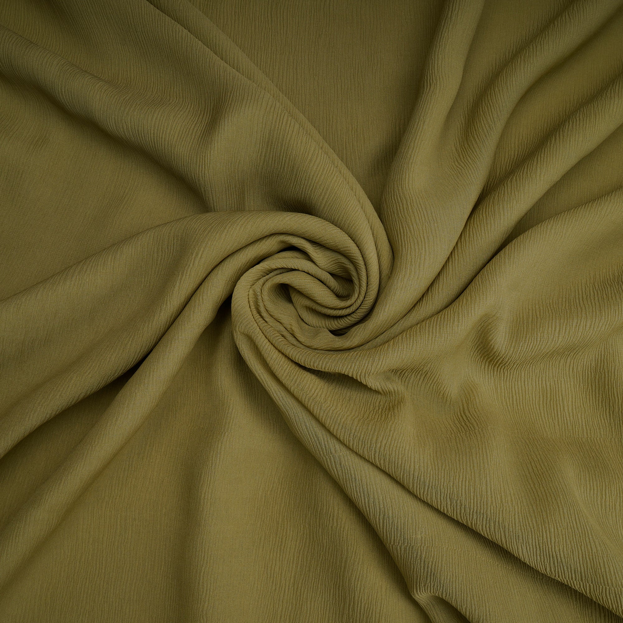 Olive Green Color Chiffon Silk Fabric