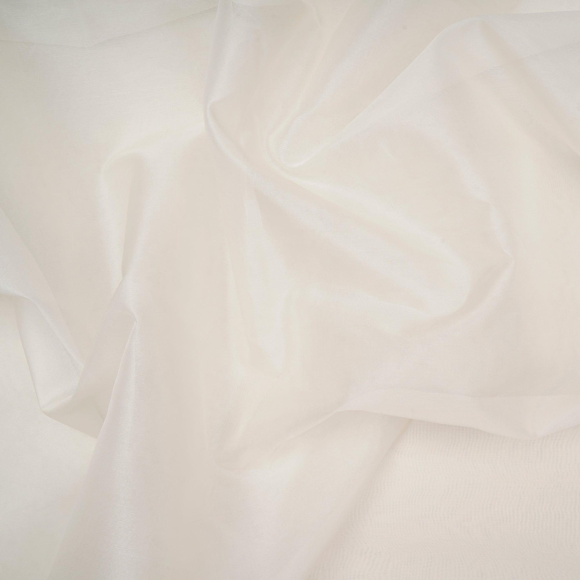 Off White Dyeable Imported 35 GLM Plain Organza Silk Fabric