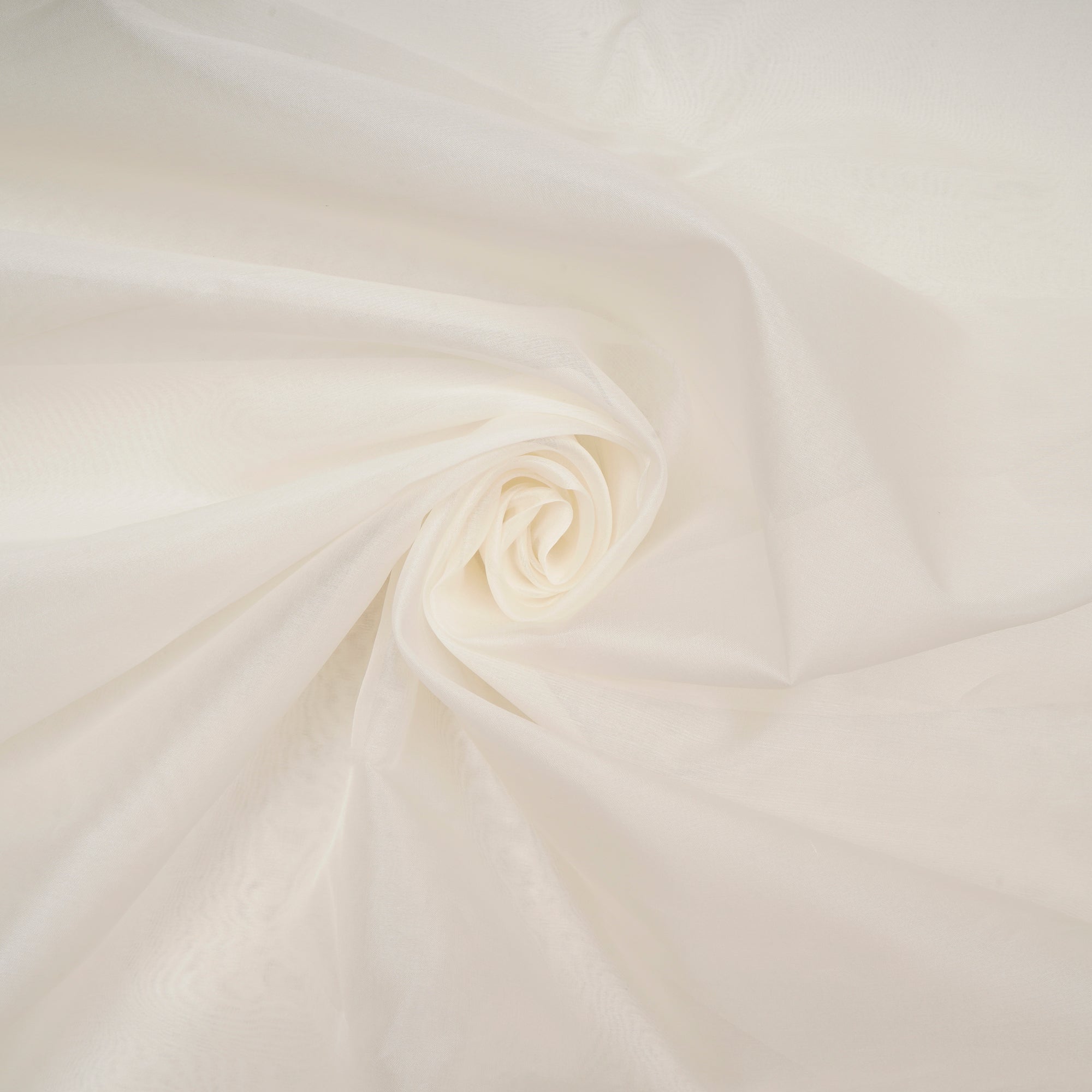 Off White Dyeable Imported 35 GLM Plain Organza Silk Fabric