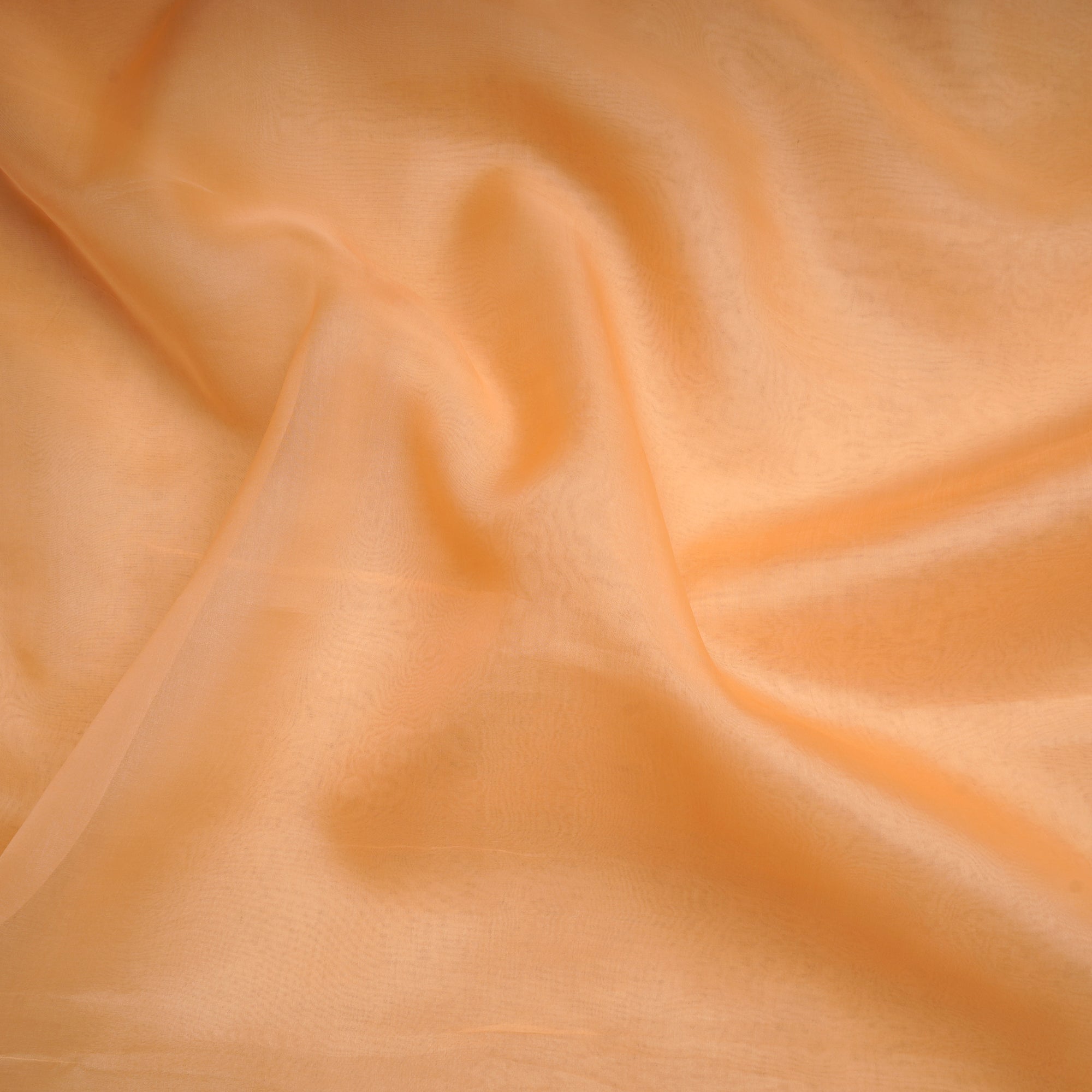 Peach Piece Dyed 22 GLM Imported Organza Silk Fabric