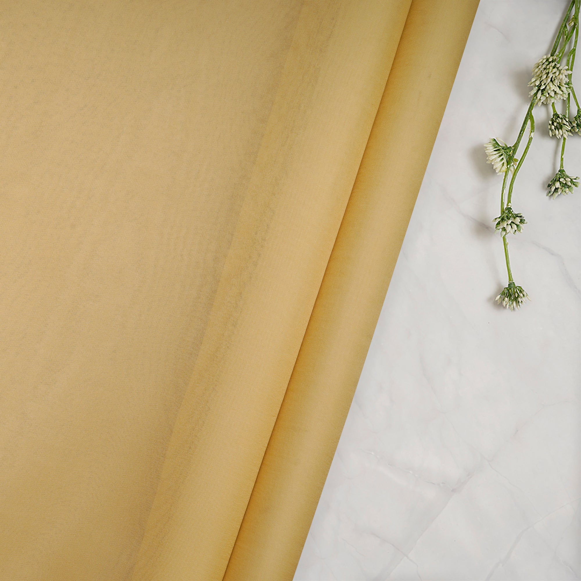 Pestal Yellow Piece Dyed 22 GLM Imported Organza Silk Fabric