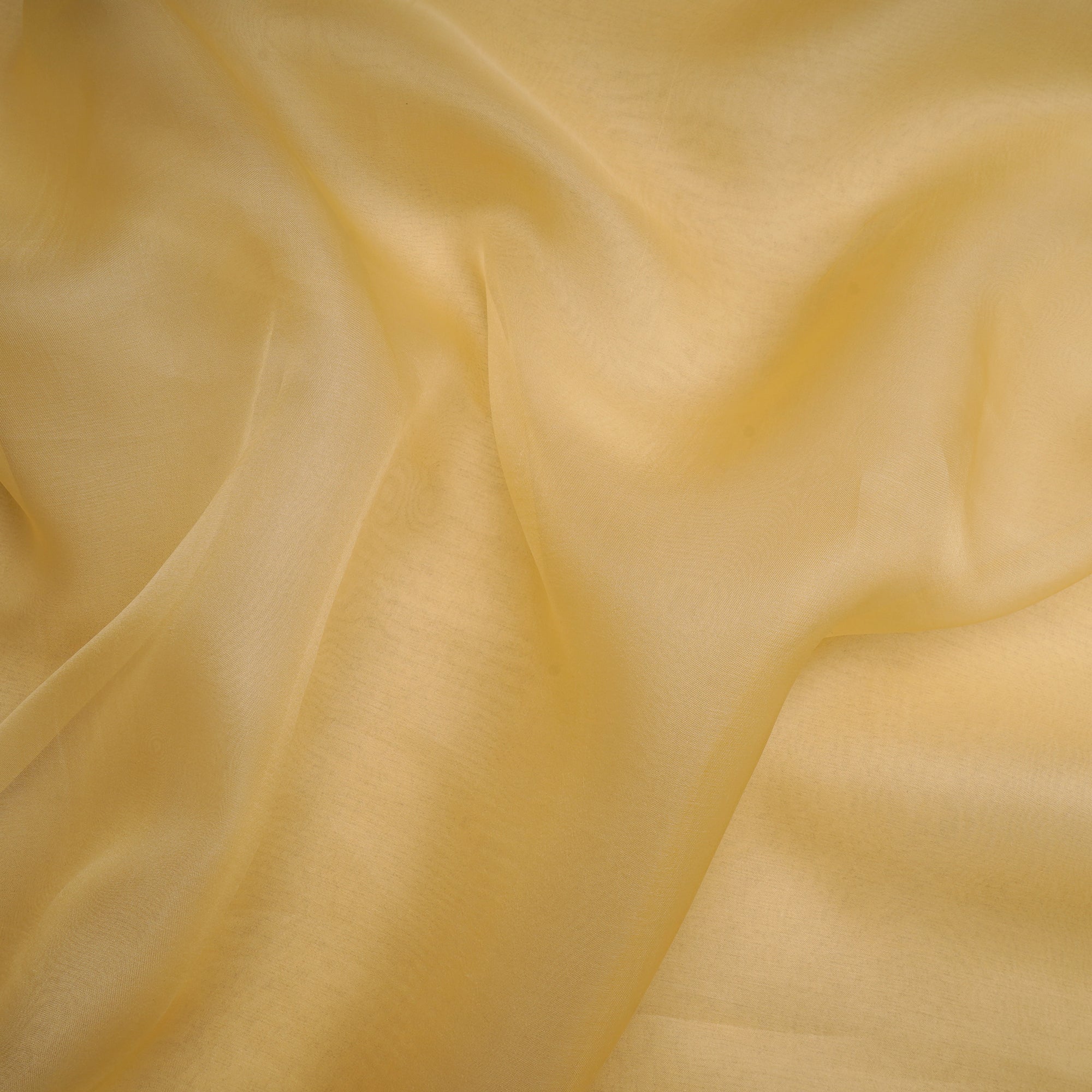 Pestal Yellow Piece Dyed 22 GLM Imported Organza Silk Fabric