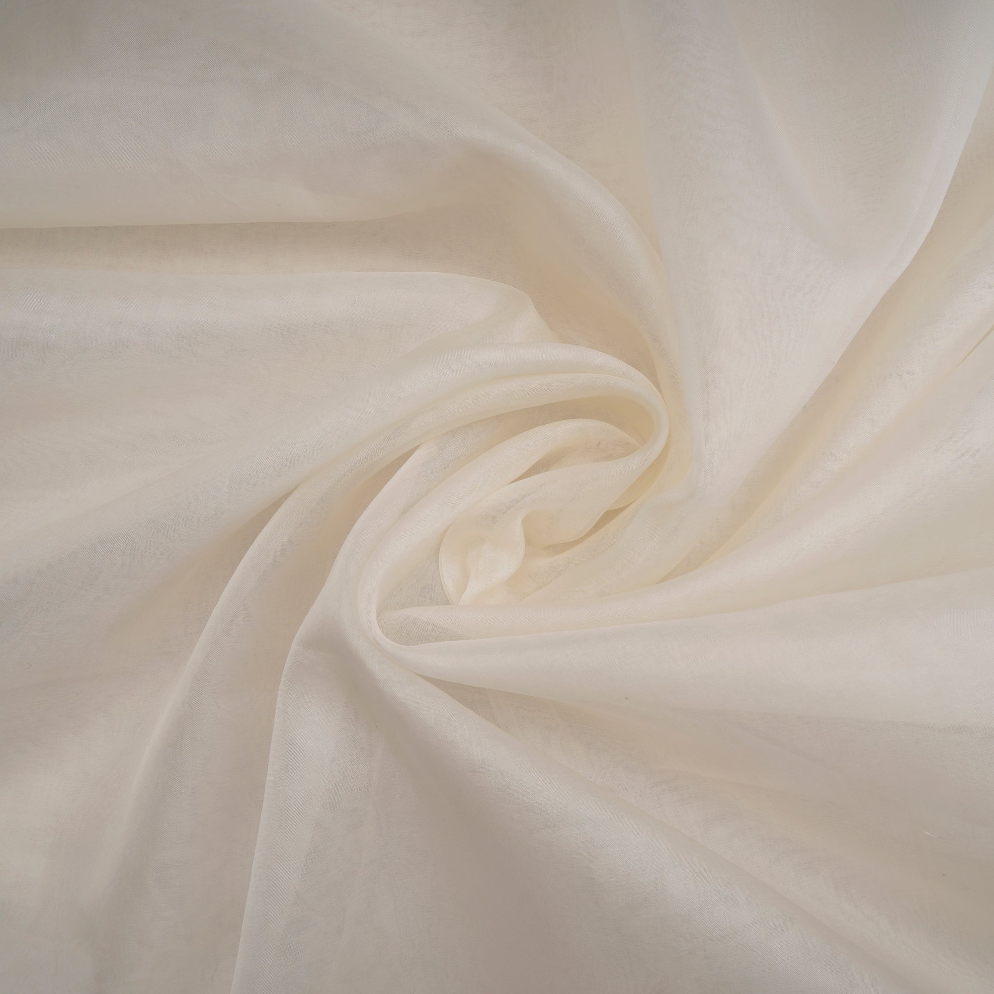 White Dyeable 26 GLM Imported Organza Silk Fabric