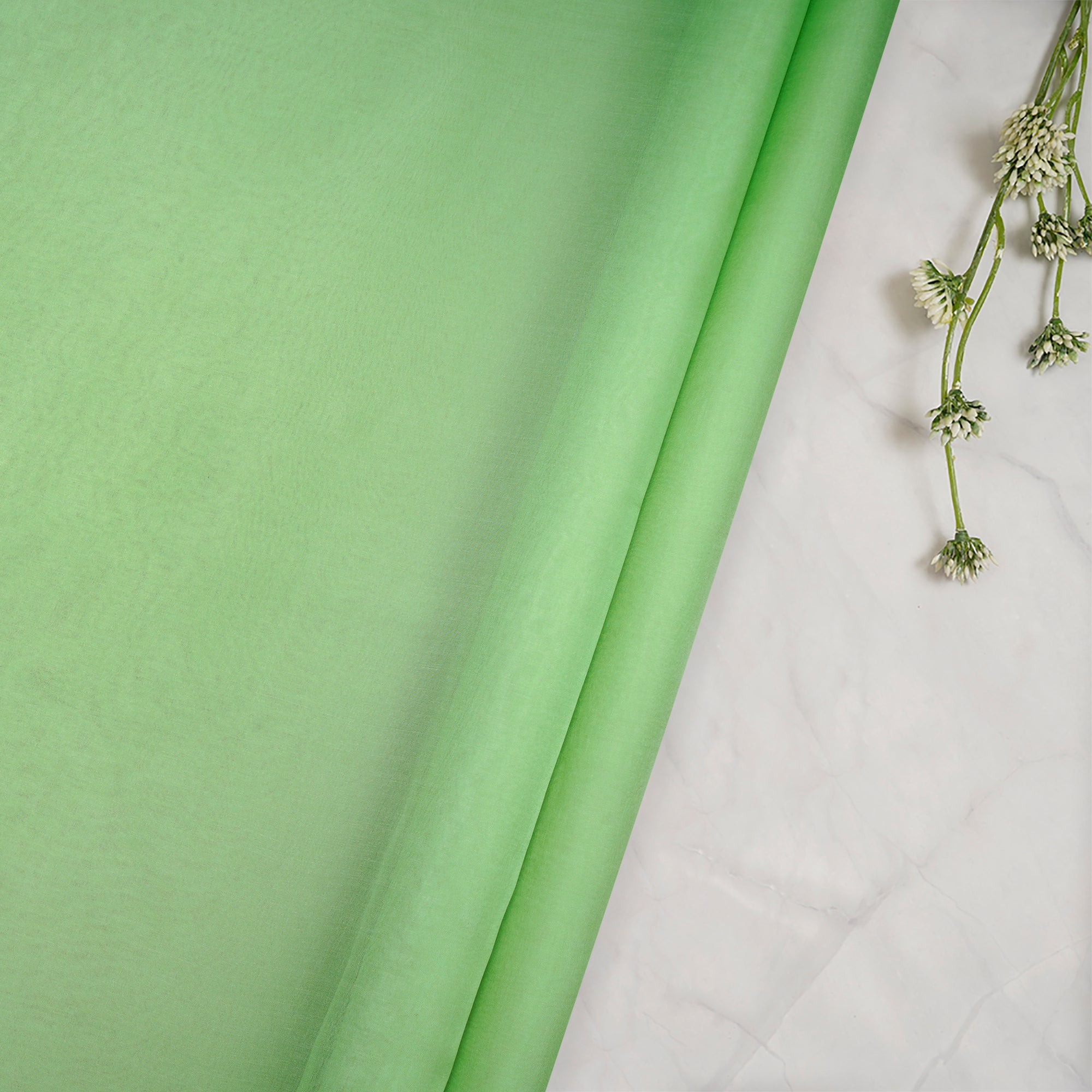 Light Green Piece Dyed 26 GLM Imported Organza Silk Fabric