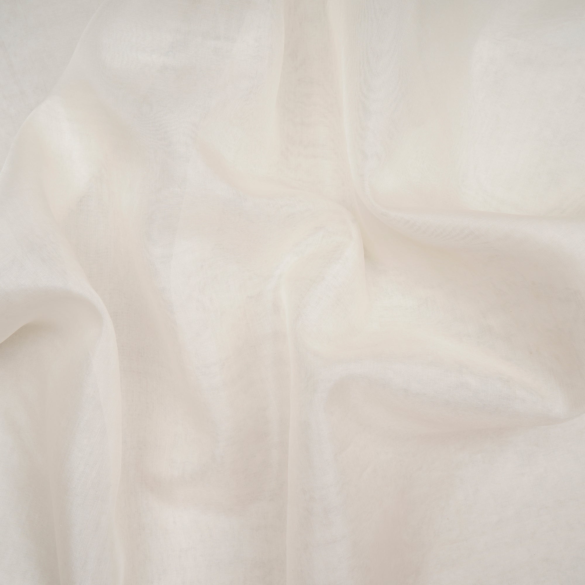 Off White Dyeable 23 GLM Plain Organza Silk Fabric
