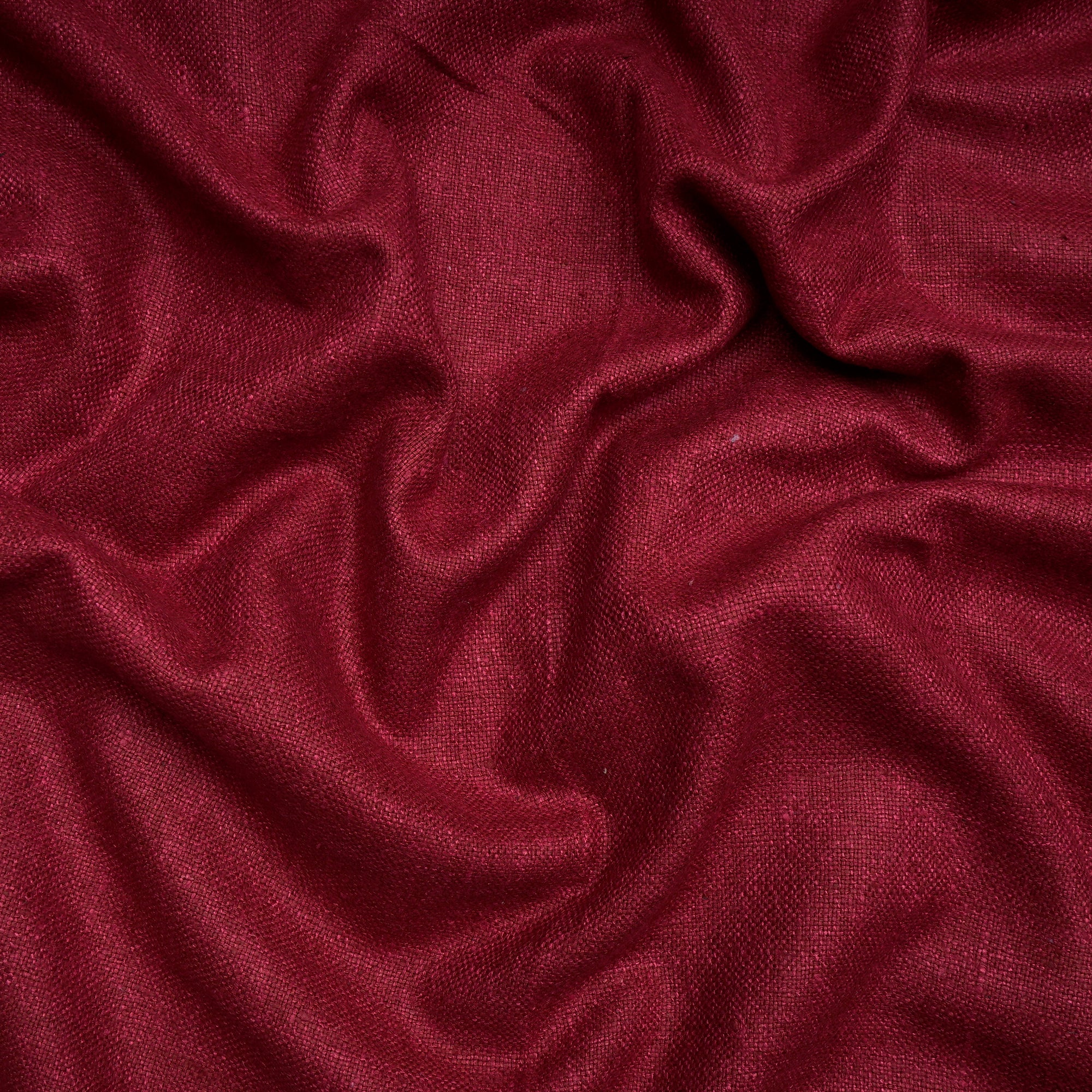 Maroon Piece Heavy Handwoven 4 Ply Matka Silk Fabric