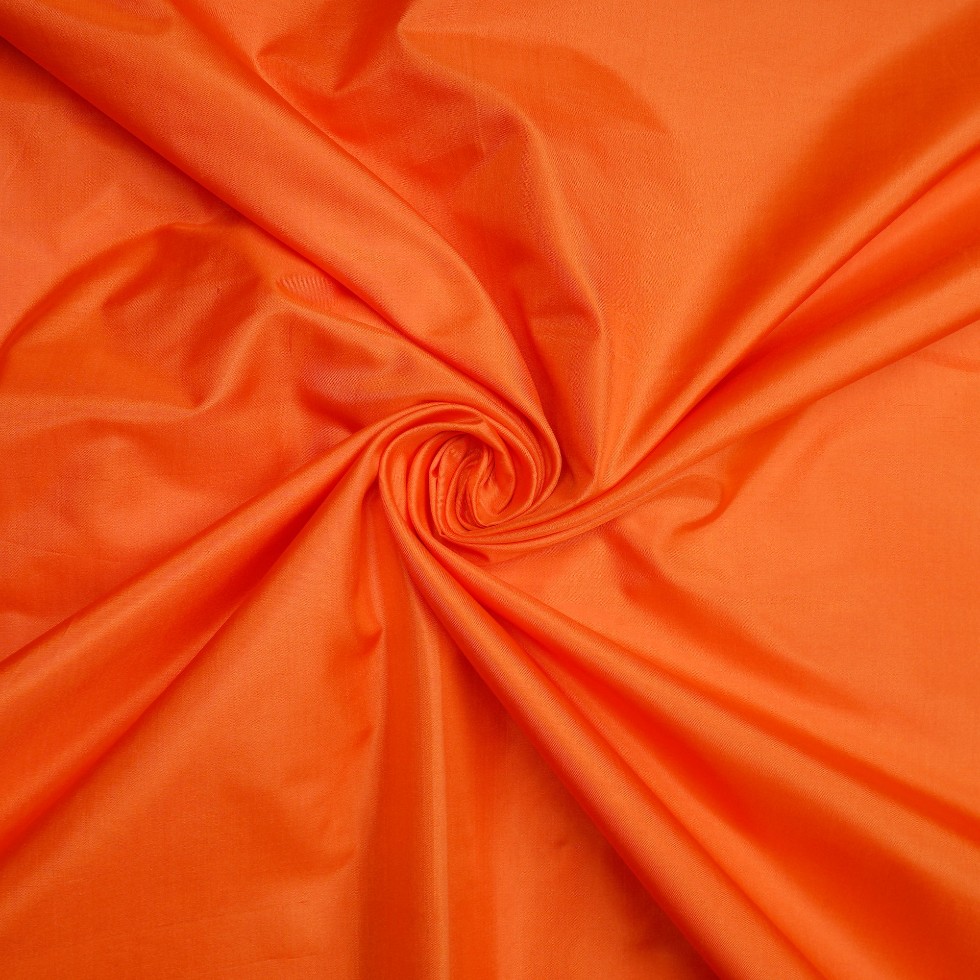 Orange Yarn Dyed Pure Bangalore Silk Fabric