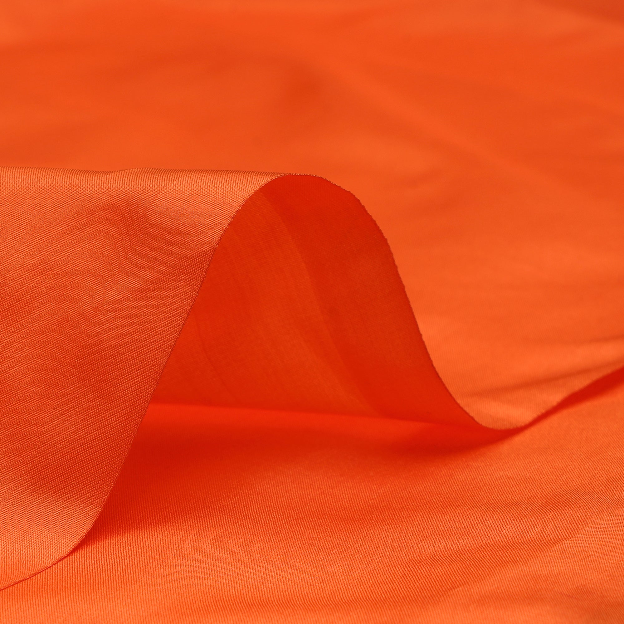 Orange Yarn Dyed Pure Bangalore Silk Fabric