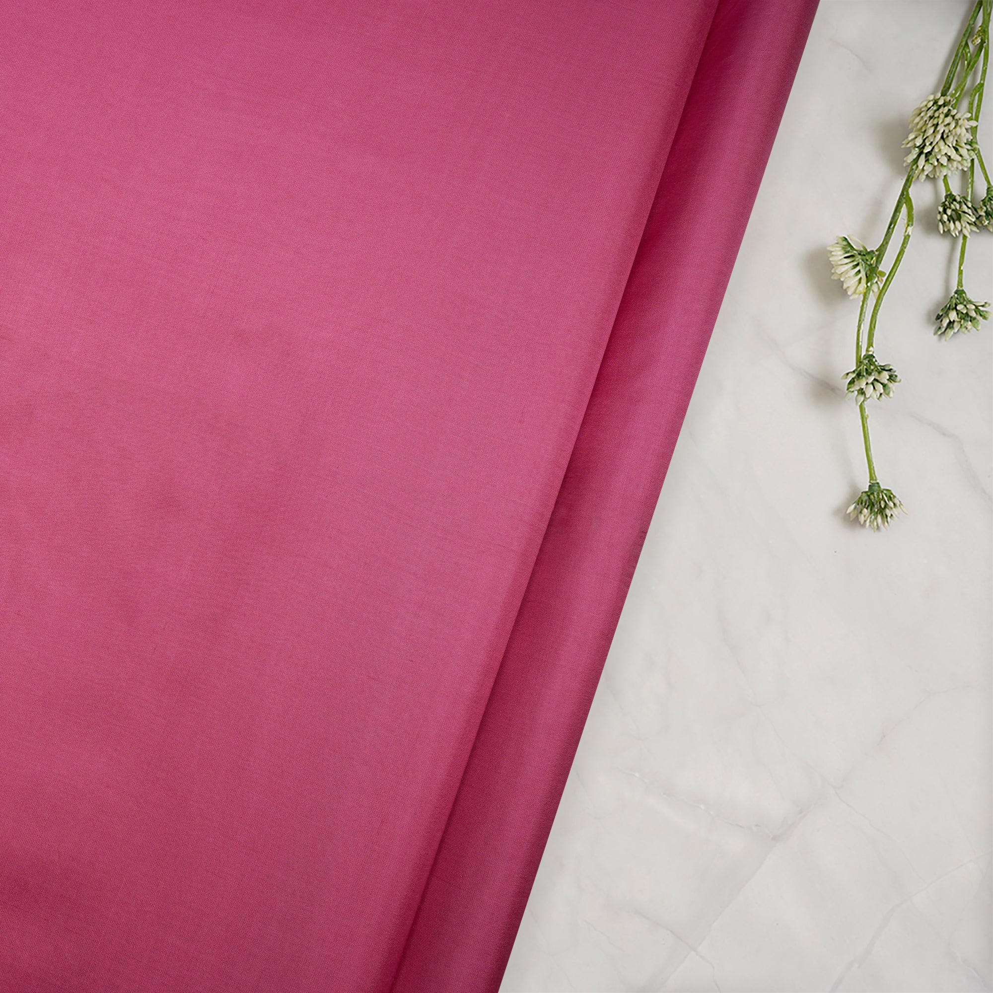 Pink Yarn Dyed Pure Bangalore Silk Fabric