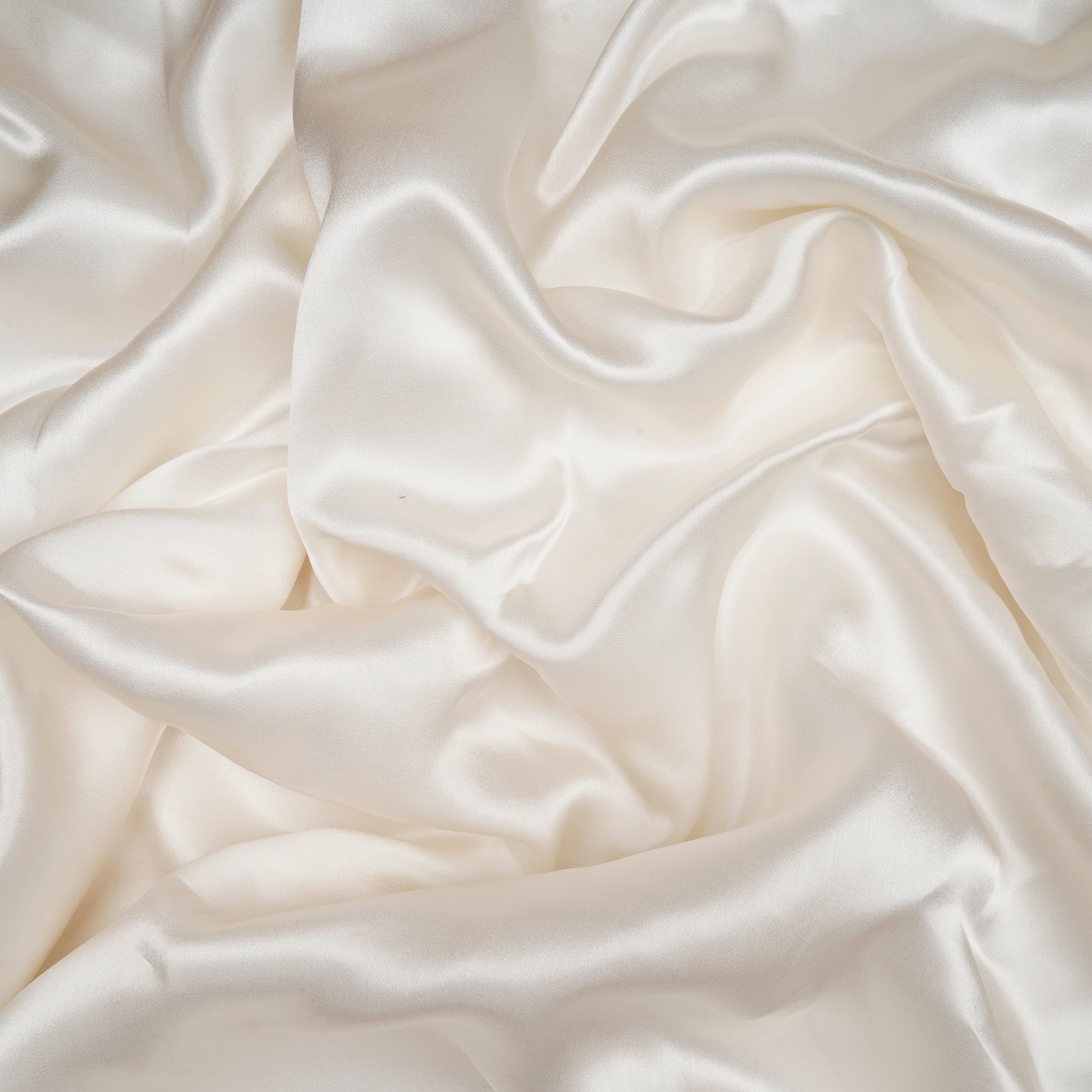 Off-White Dyeable Imported Plain 60 GLM Satin Silk Fabric