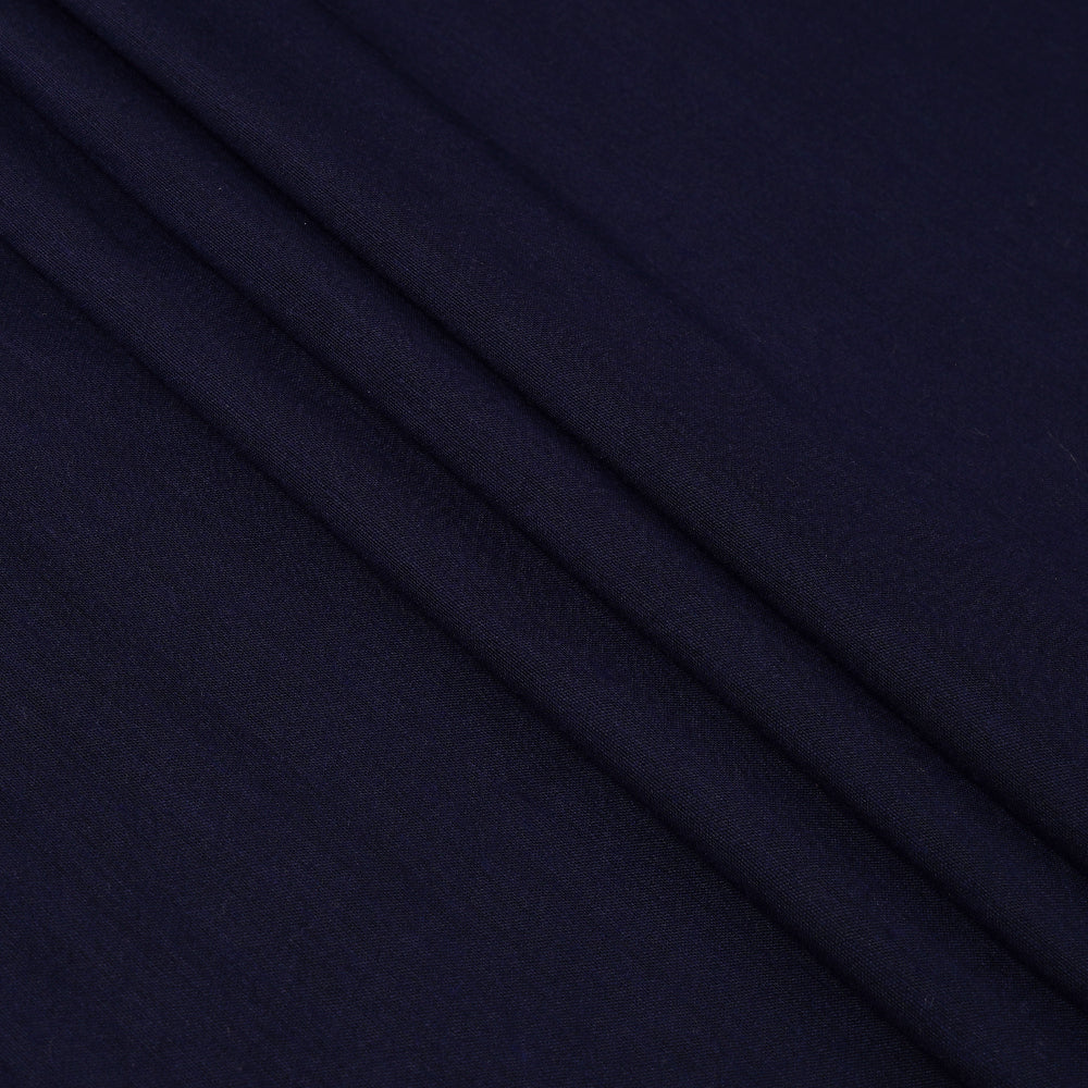 Navy Blue Color Cotton Silk Fabric