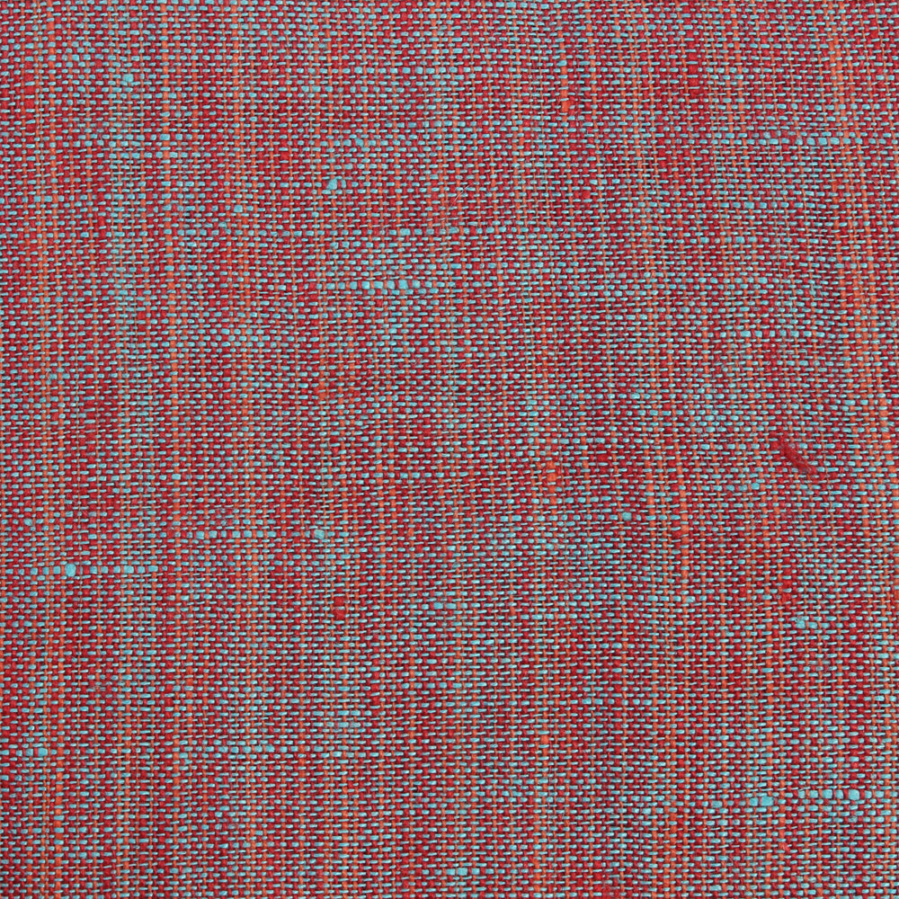 Red-Blue Color Yarn Dyed Linen Fabric