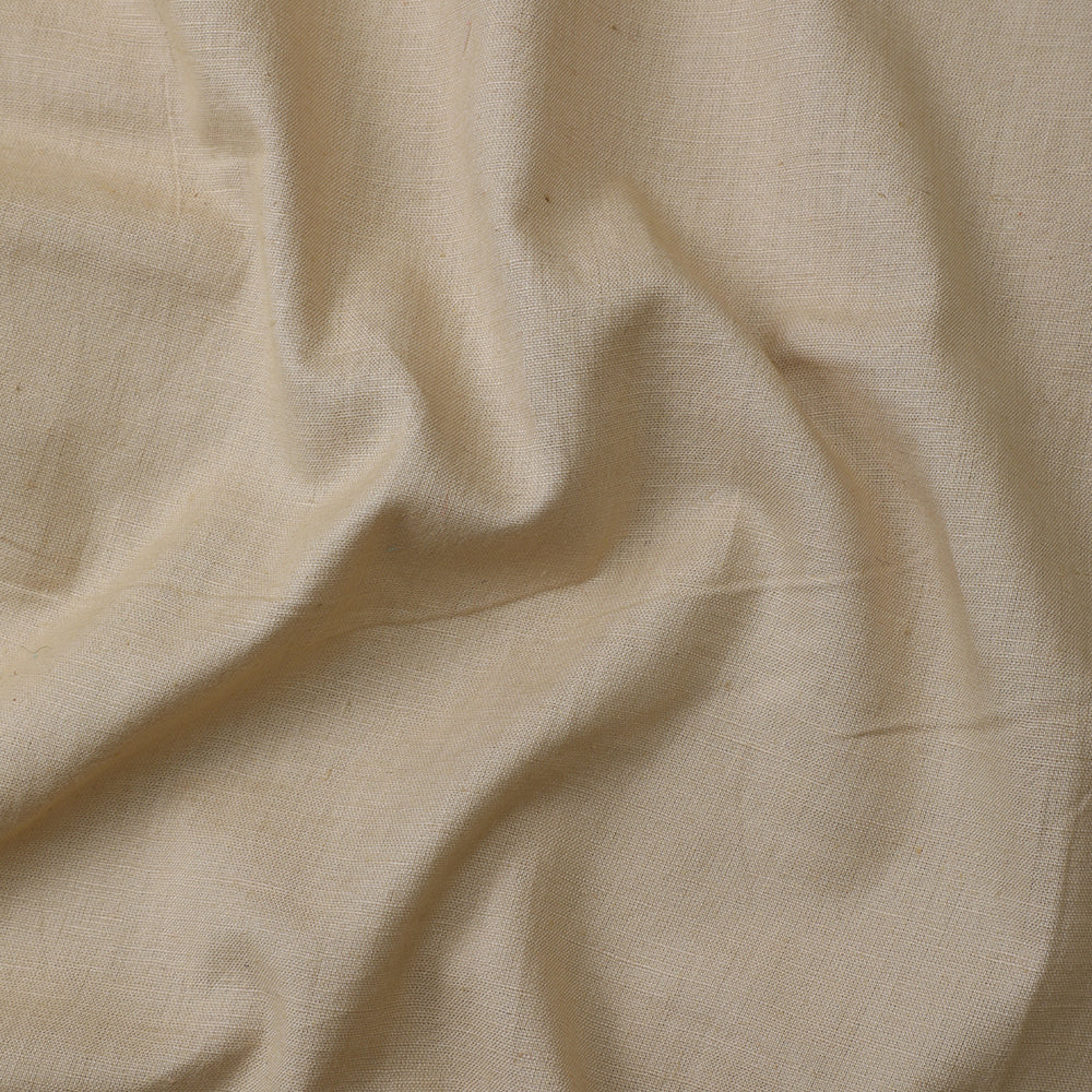 Cream Color Plain Cotton Linen Fabric
