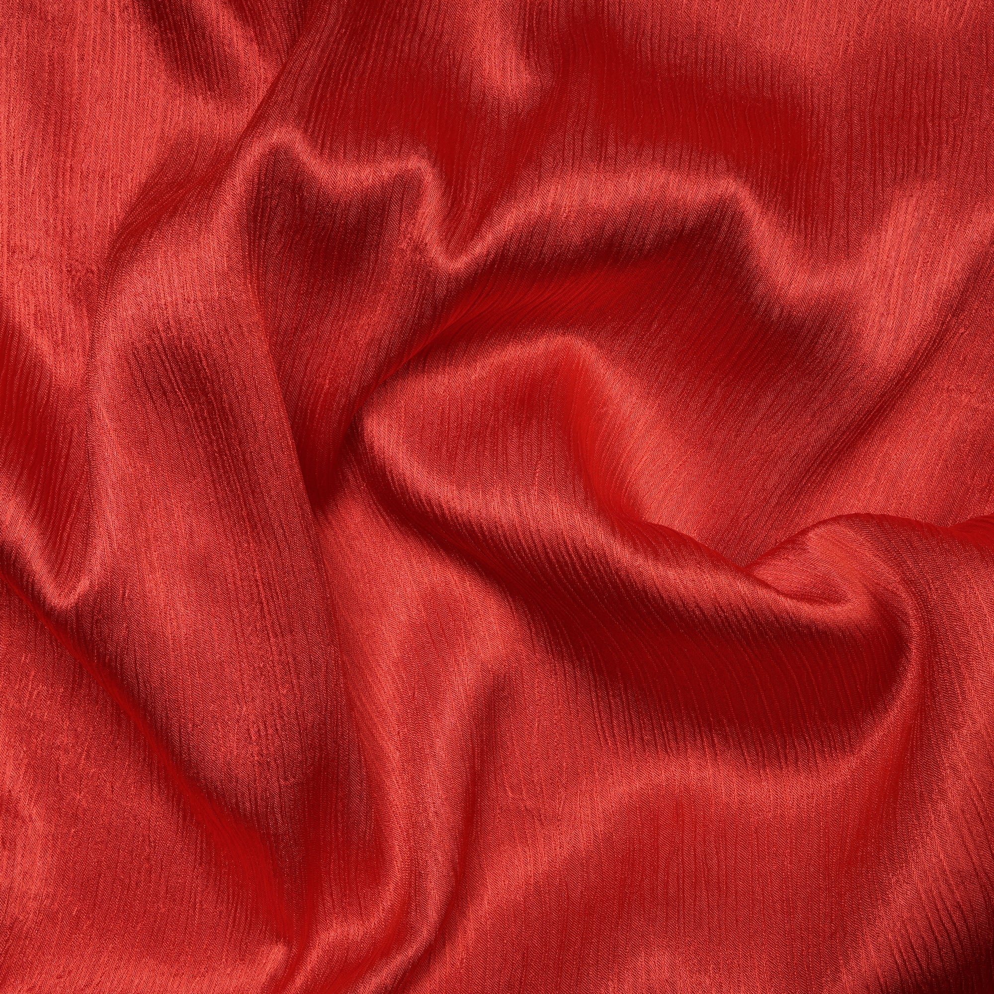 Red Imported Crinkled Satin Fabric (60" Wide)