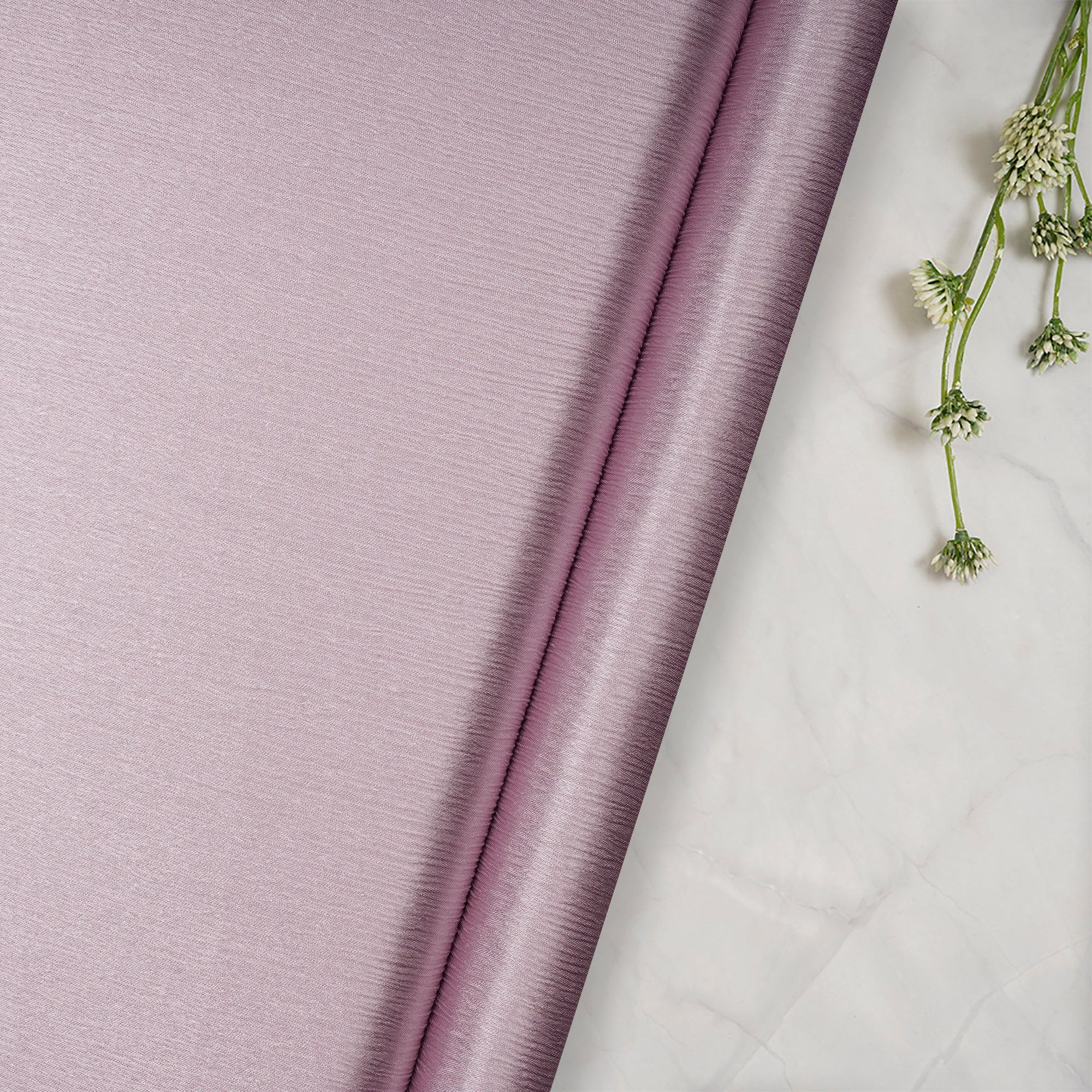 Lavender Imported Crinkled Satin Fabric (60" Wide)