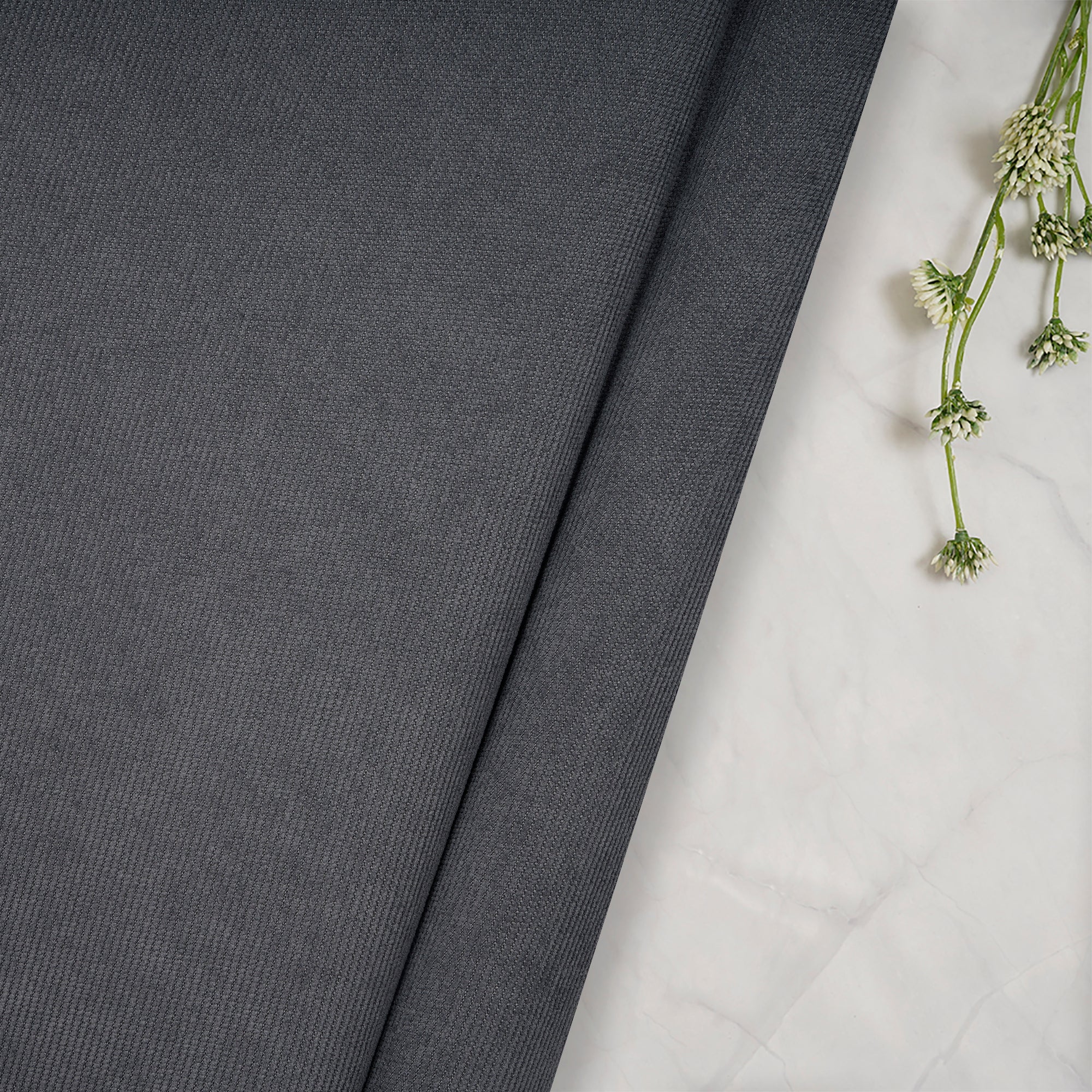 Grey Imported Cotton Corduroy Fabric (60" Wide)