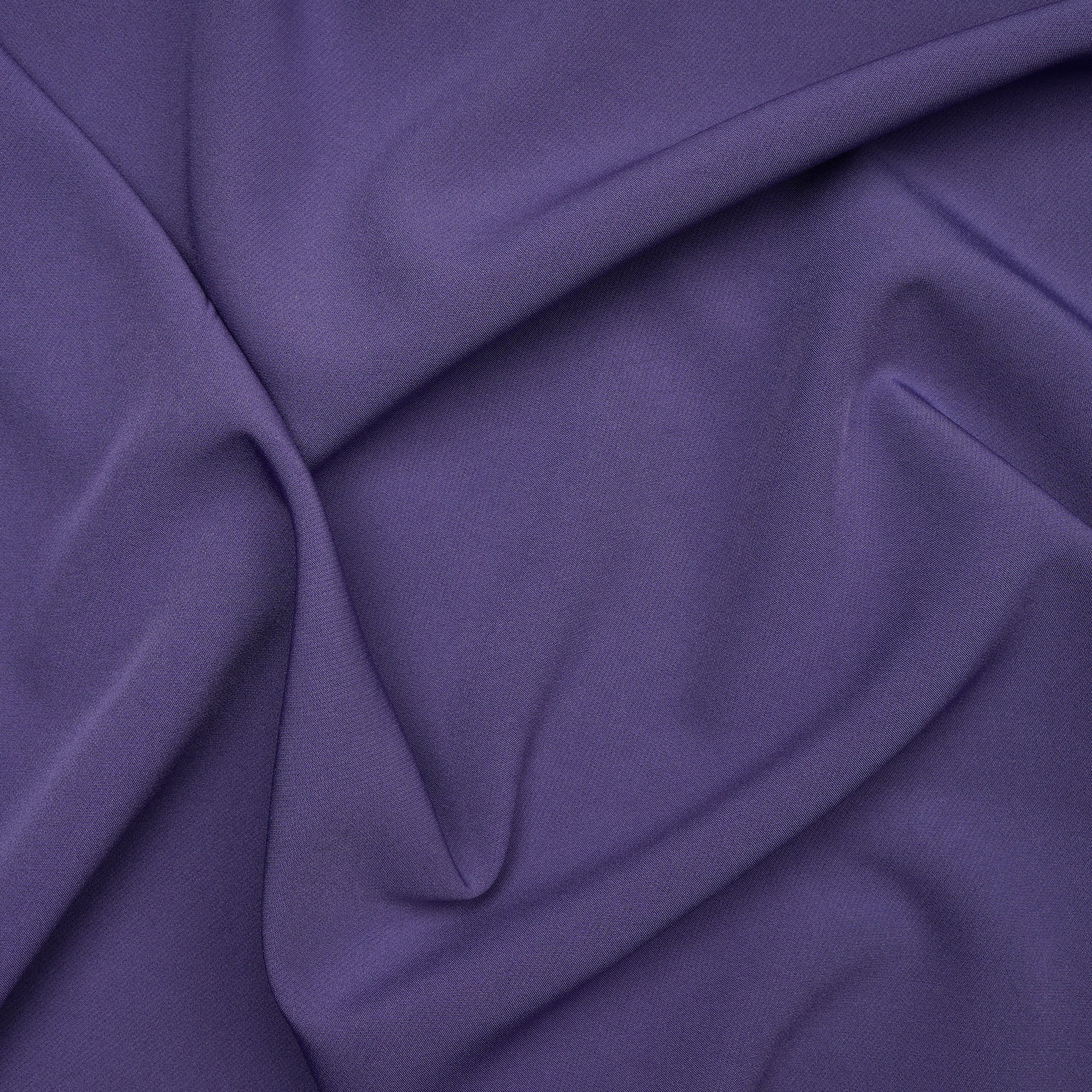 Twilight Purple Solid Dyed Imported Banana Crepe Fabric (60" Width)