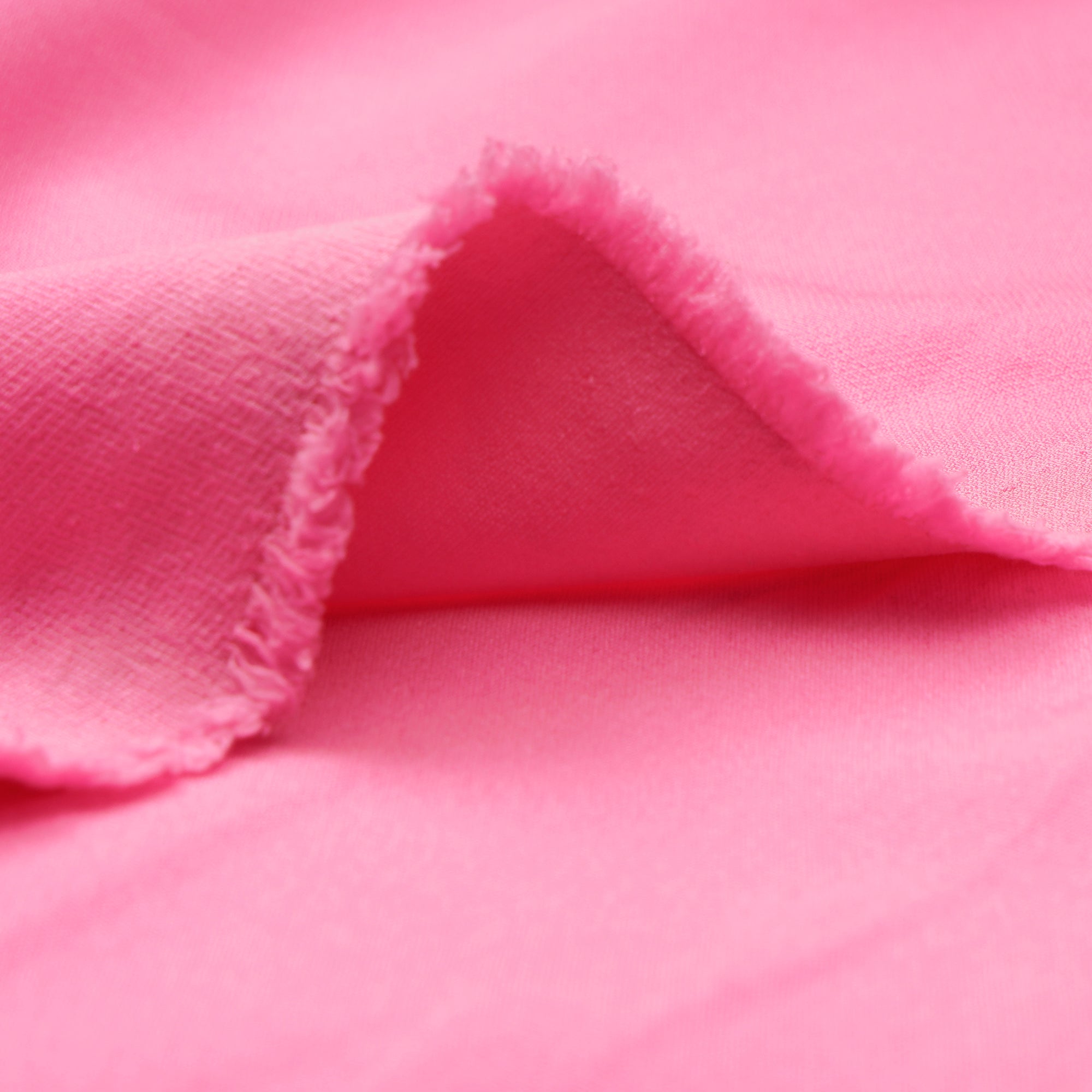 Neon Pink Solid Dyed Imported Banana Crepe Fabric (60" Width)