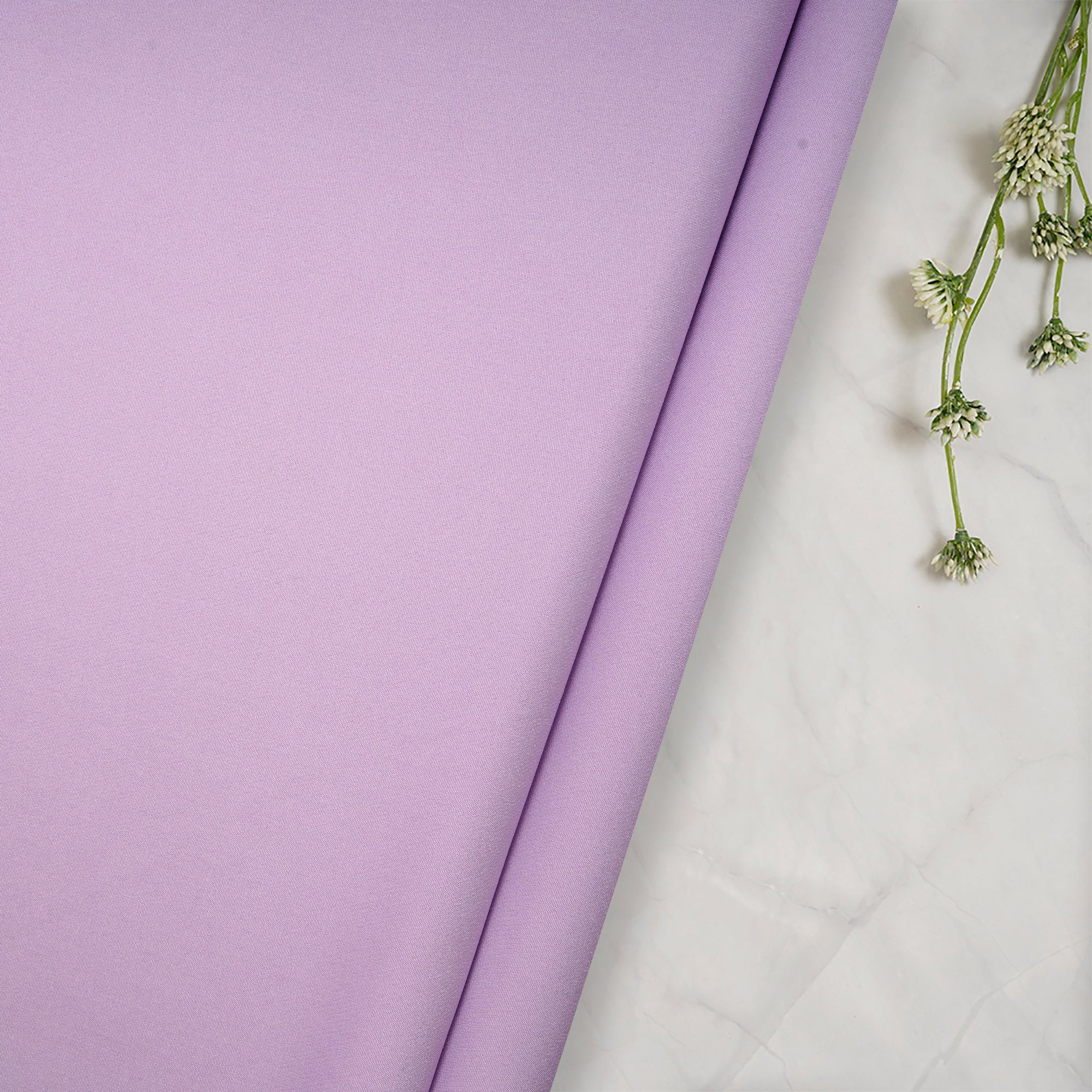 Lavender Solid Dyed Imported Banana Crepe Fabric (60" Width)