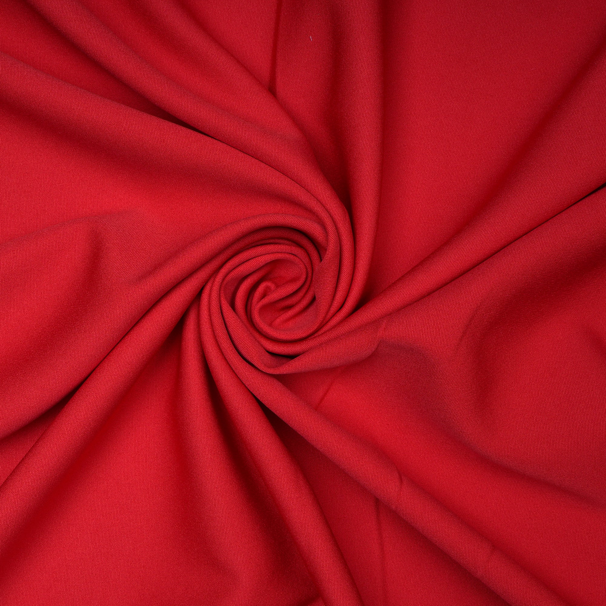 Red Solid Dyed Imported Banana Crepe Fabric (60" Width)