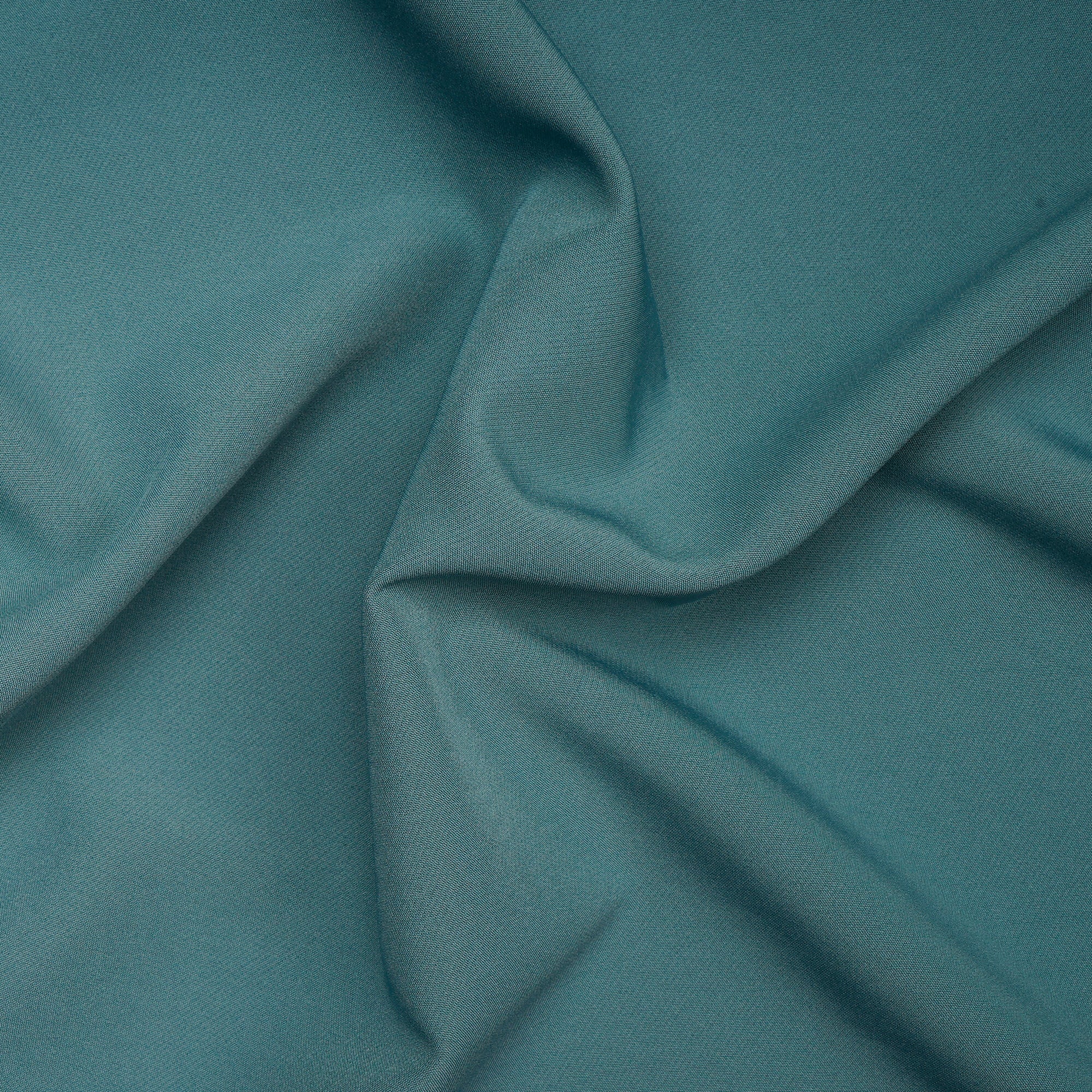 Rama Green Solid Dyed Imported Banana Crepe Fabric (60" Width)