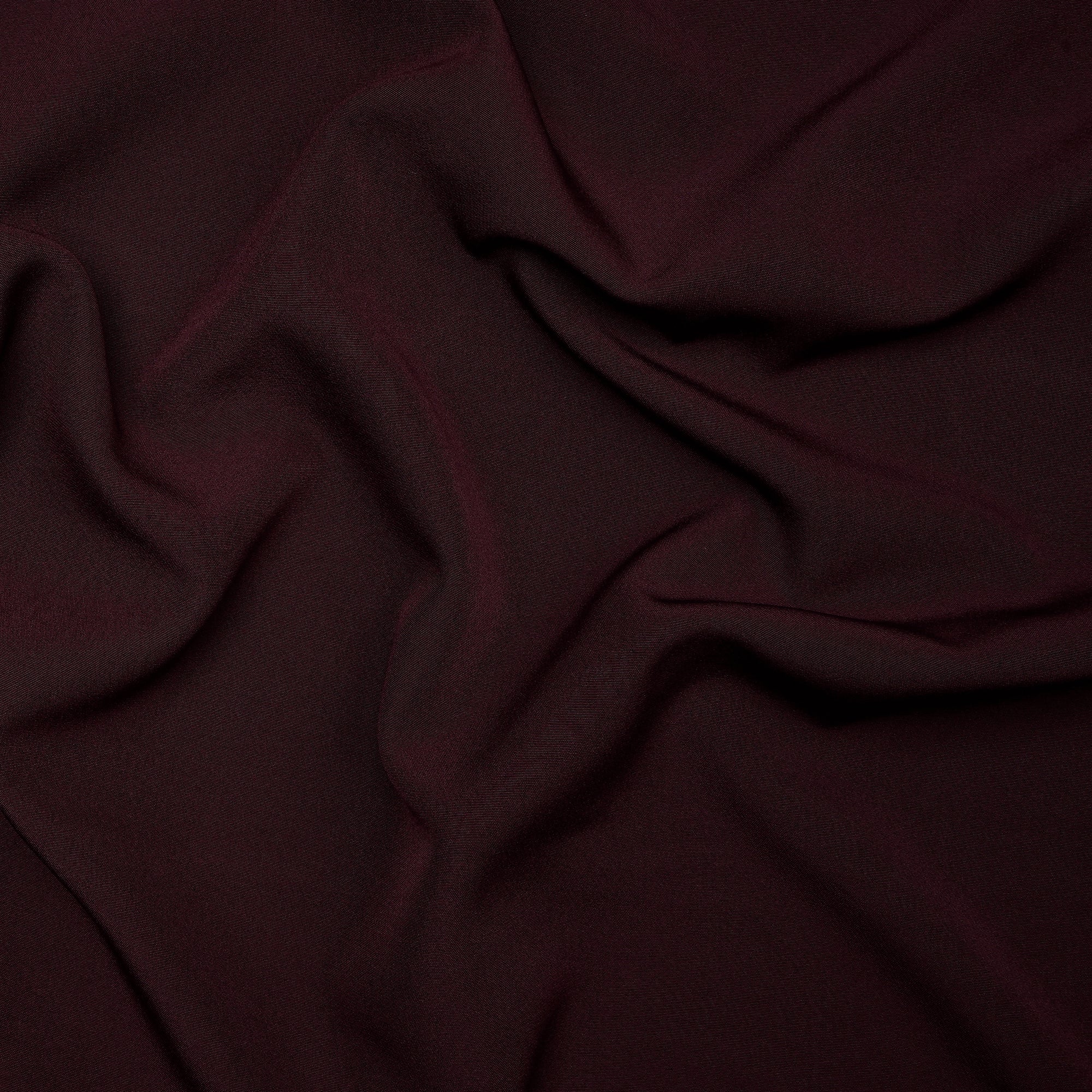 Mauve Wine Solid Dyed Imported Banana Crepe Fabric (60" Width)