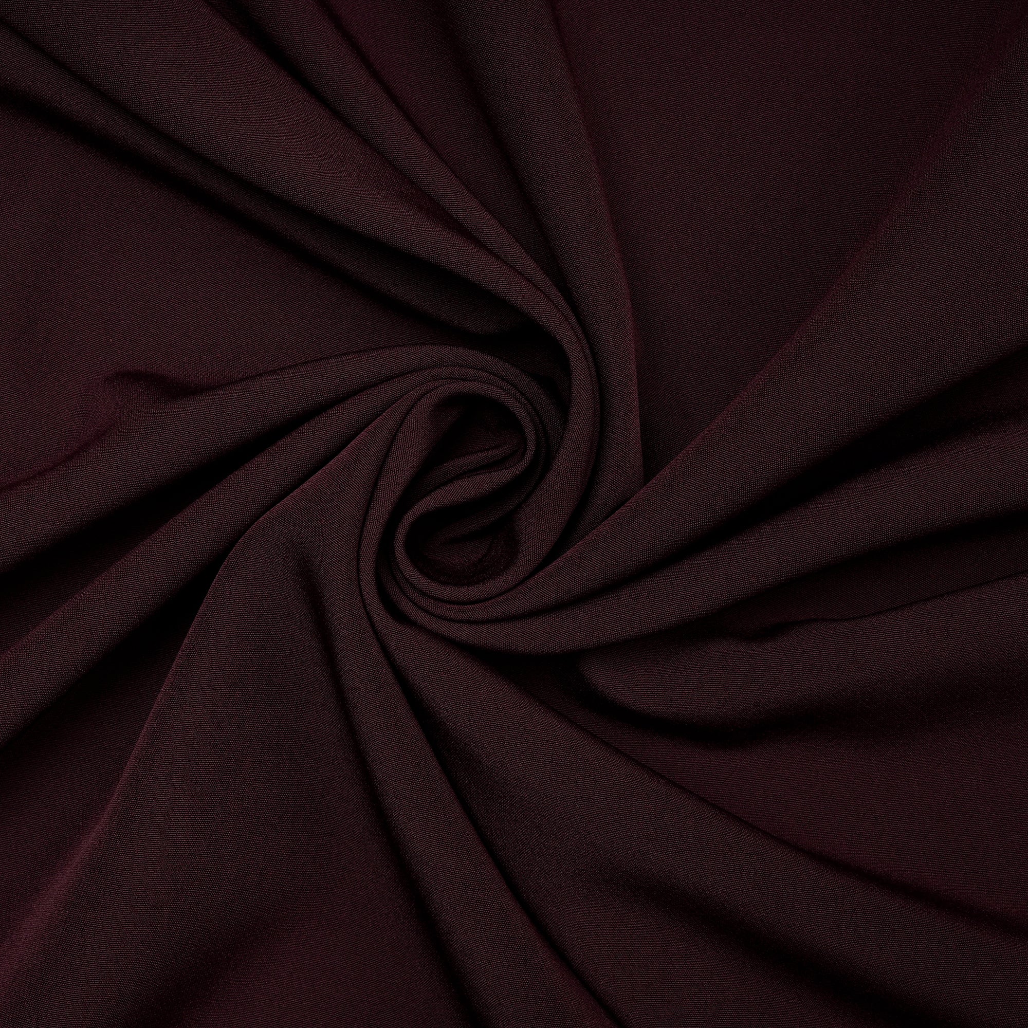 Mauve Wine Solid Dyed Imported Banana Crepe Fabric (60" Width)