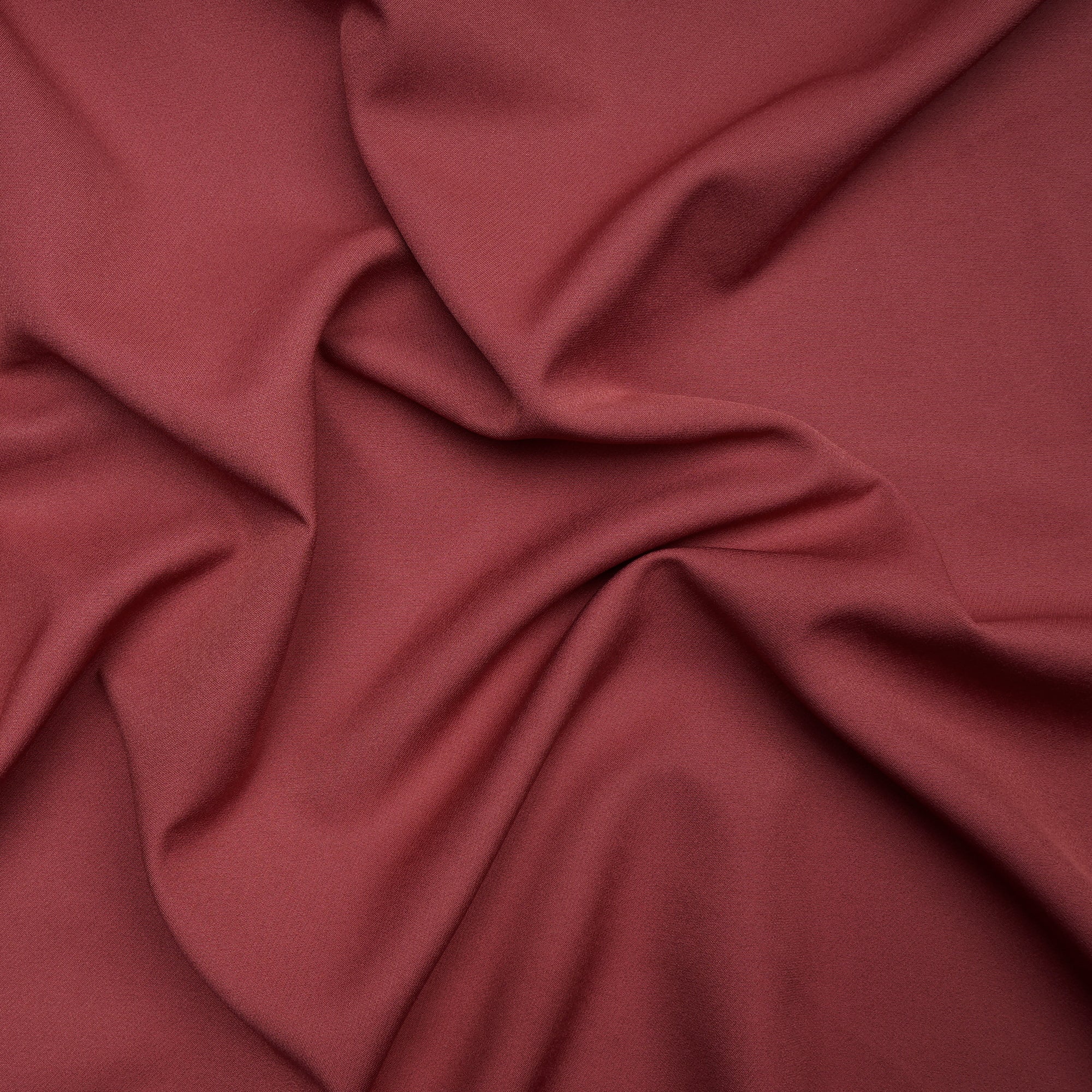 Mineral Red Solid Dyed Imported Banana Crepe Fabric (60" Width)