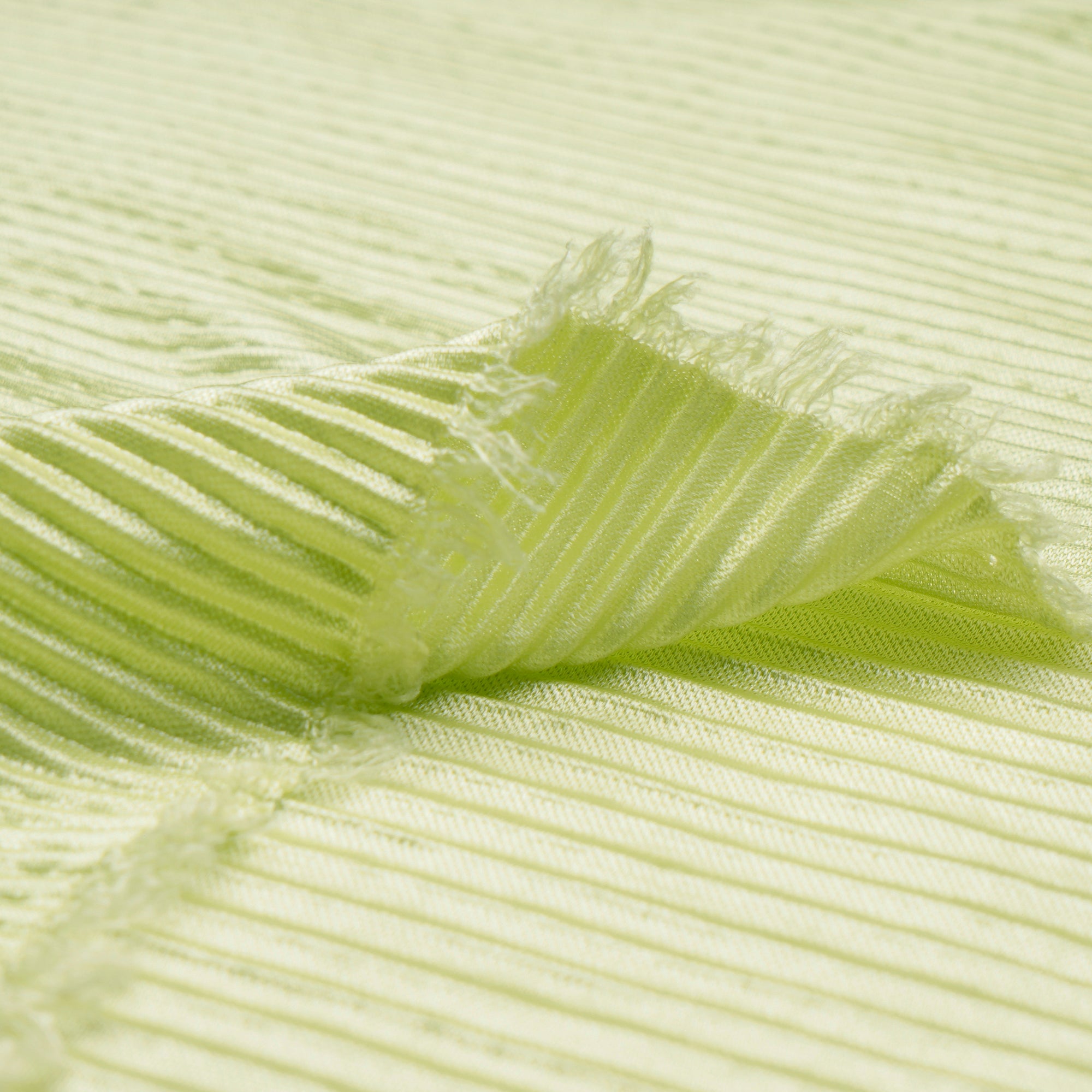 Neon Green Imported Pleated Satin Fabric (60" Width)