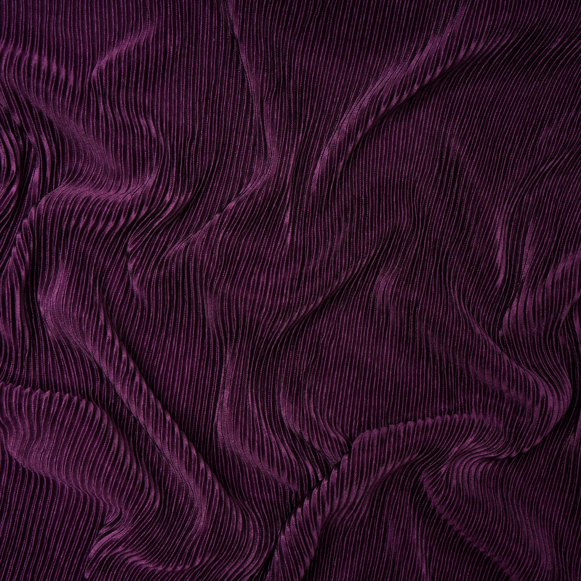 Purple Imported Pleated Satin Fabric (60" Width)