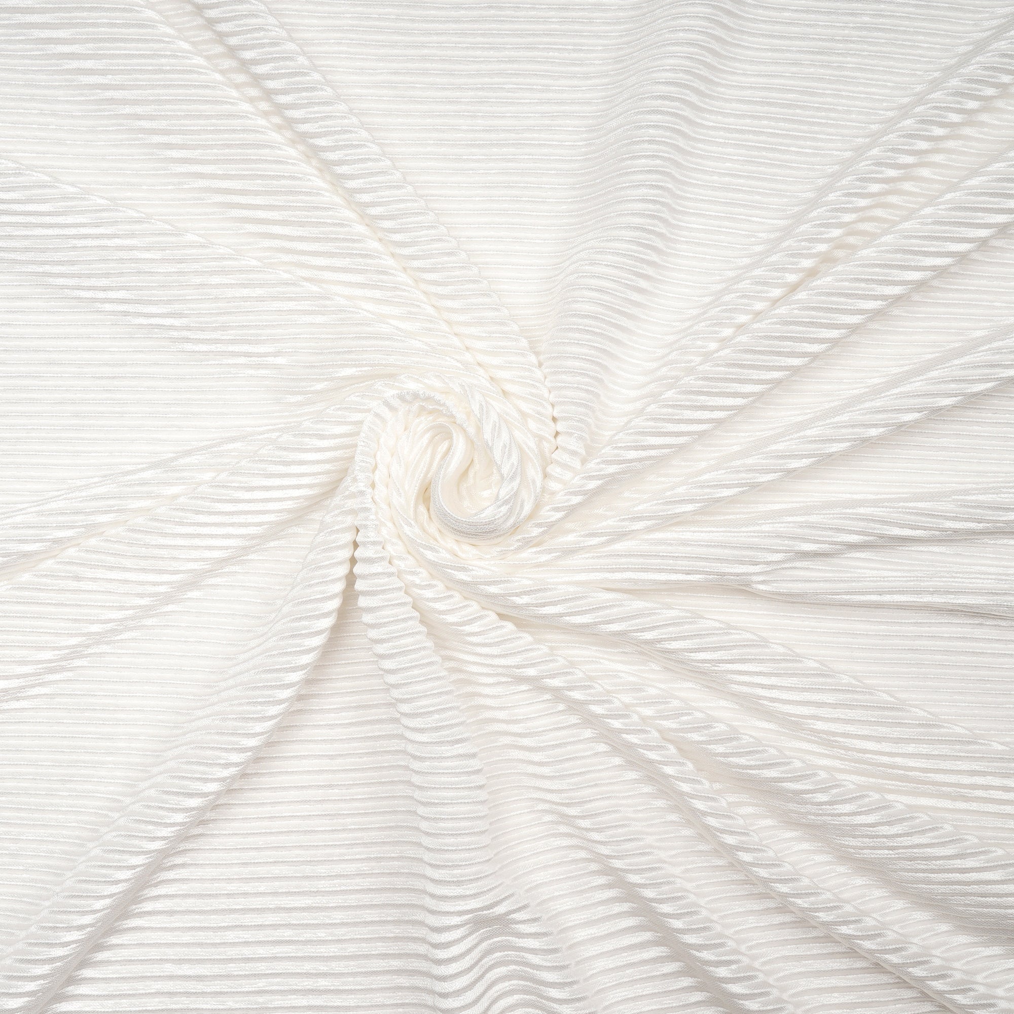 White Imported Pleated Satin Fabric (60" Width)