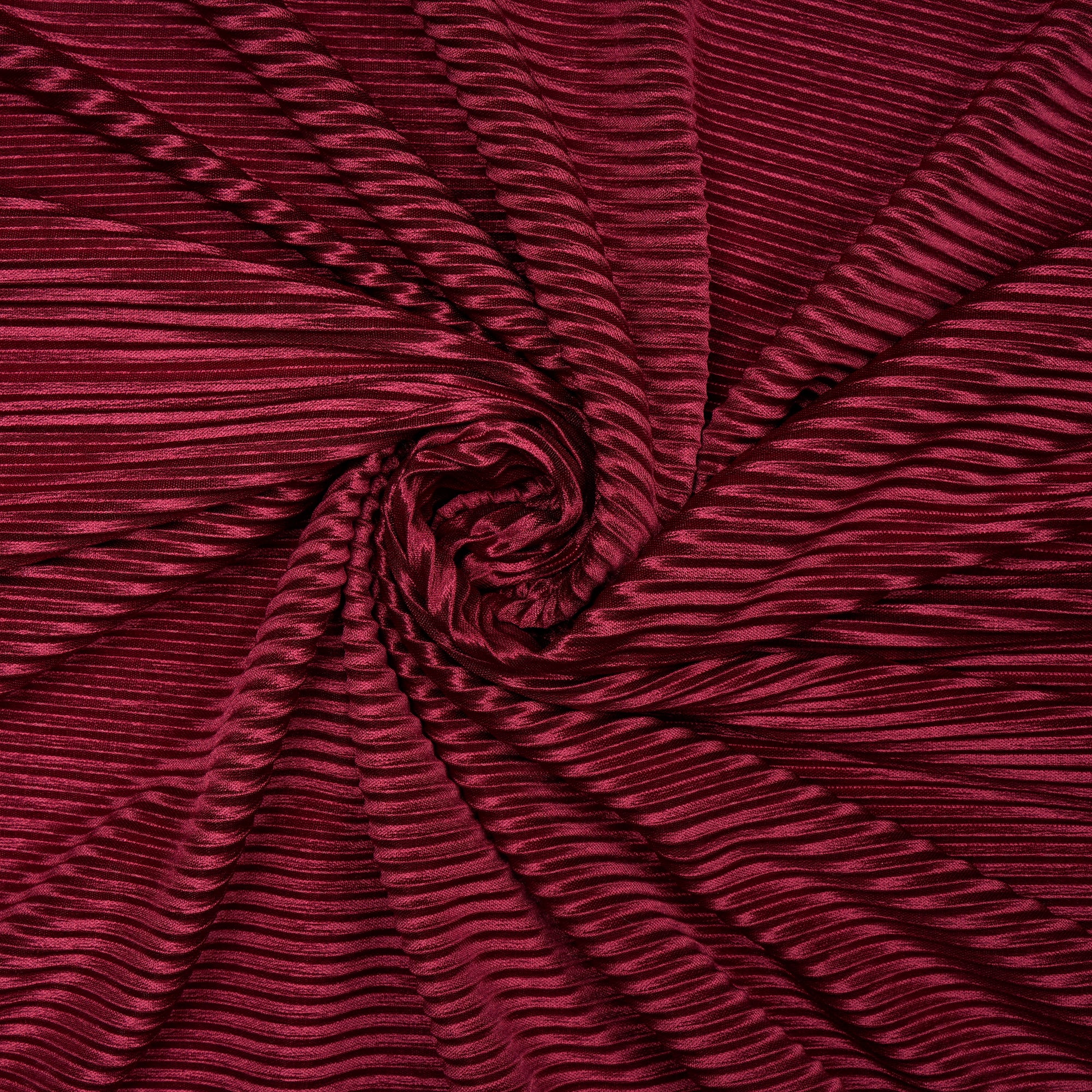 Maroon Imported Pleated Satin Fabric (60" Width)