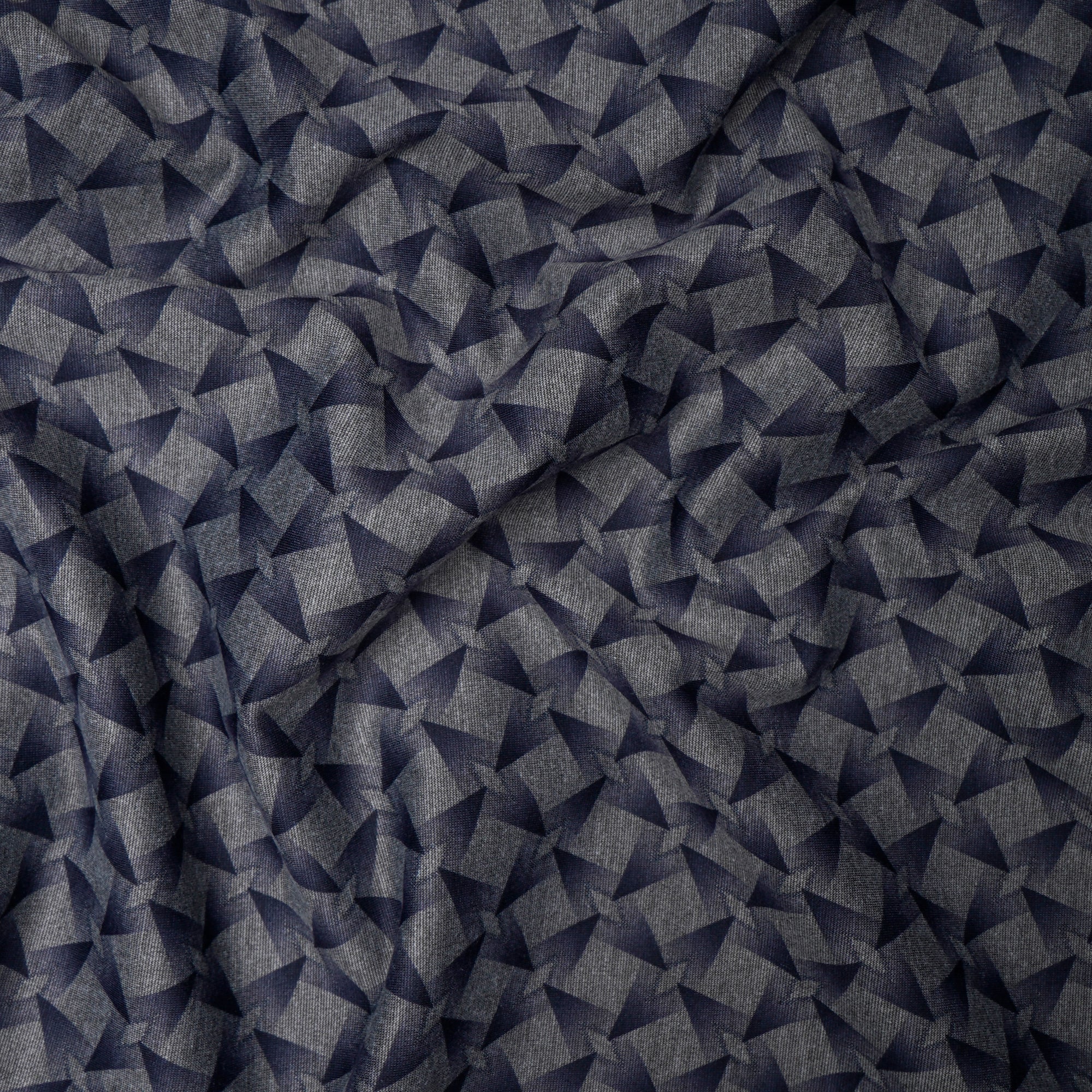 Grey-Purple Geometric Pattern Premium Men's Collection Printed Stretch Roma Fabric (60" Width)