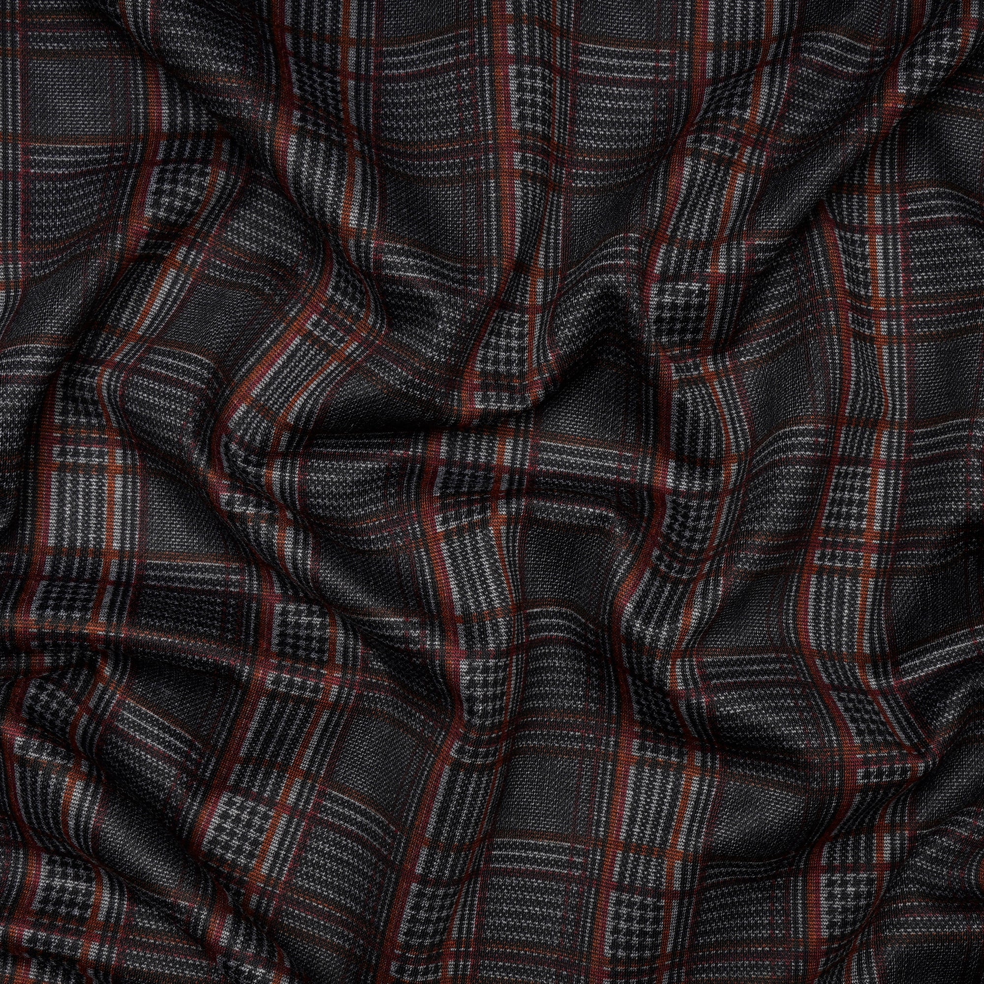 Multi Color Check Pattern Premium Men's Collection Printed Stretch Roma Fabric (60" Width)