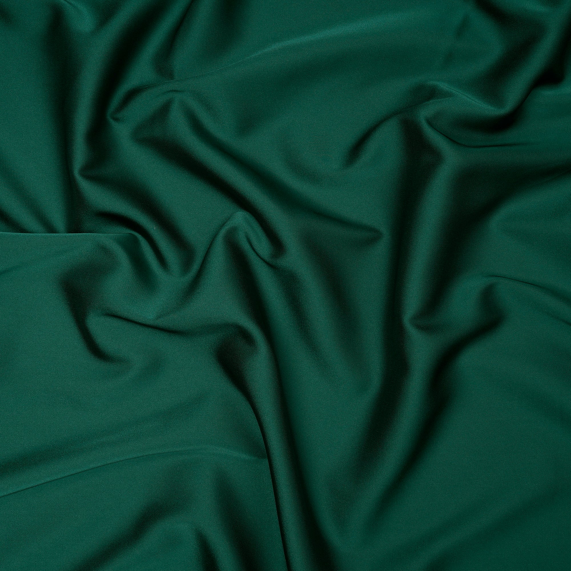 Dark Green Solid Dyed Imported Armani Satin Fabric (60" Width)
