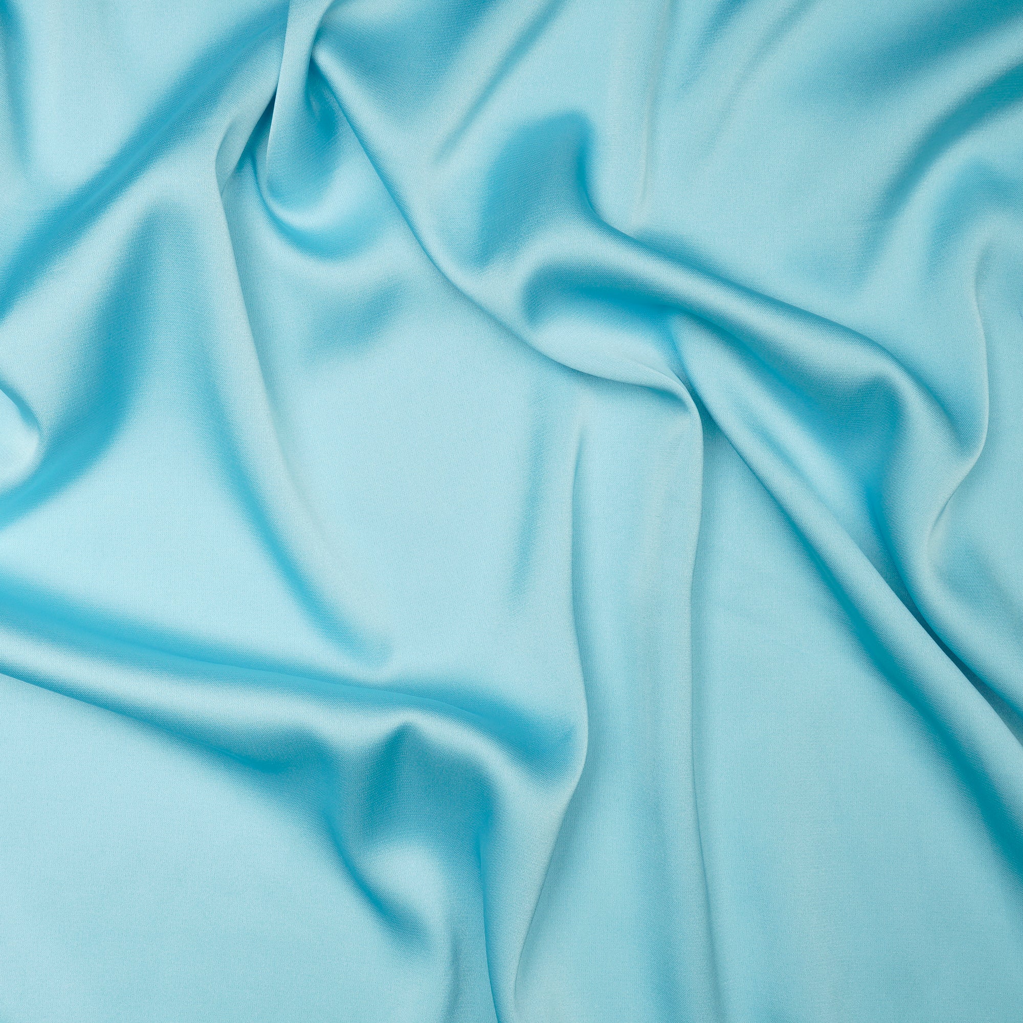 Sky Blue Solid Dyed Imported Armani Satin Fabric (60" Width)