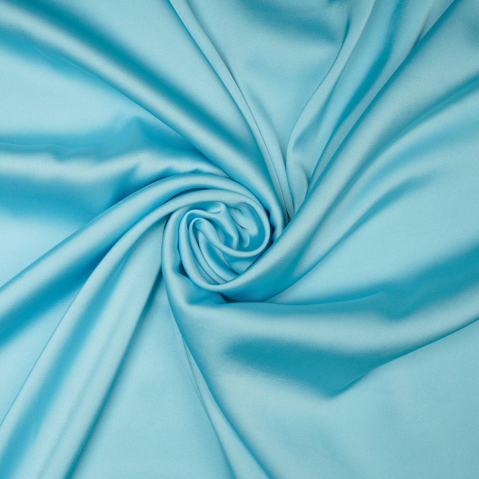 Sky Blue Solid Dyed Imported Armani Satin Fabric (60" Width)