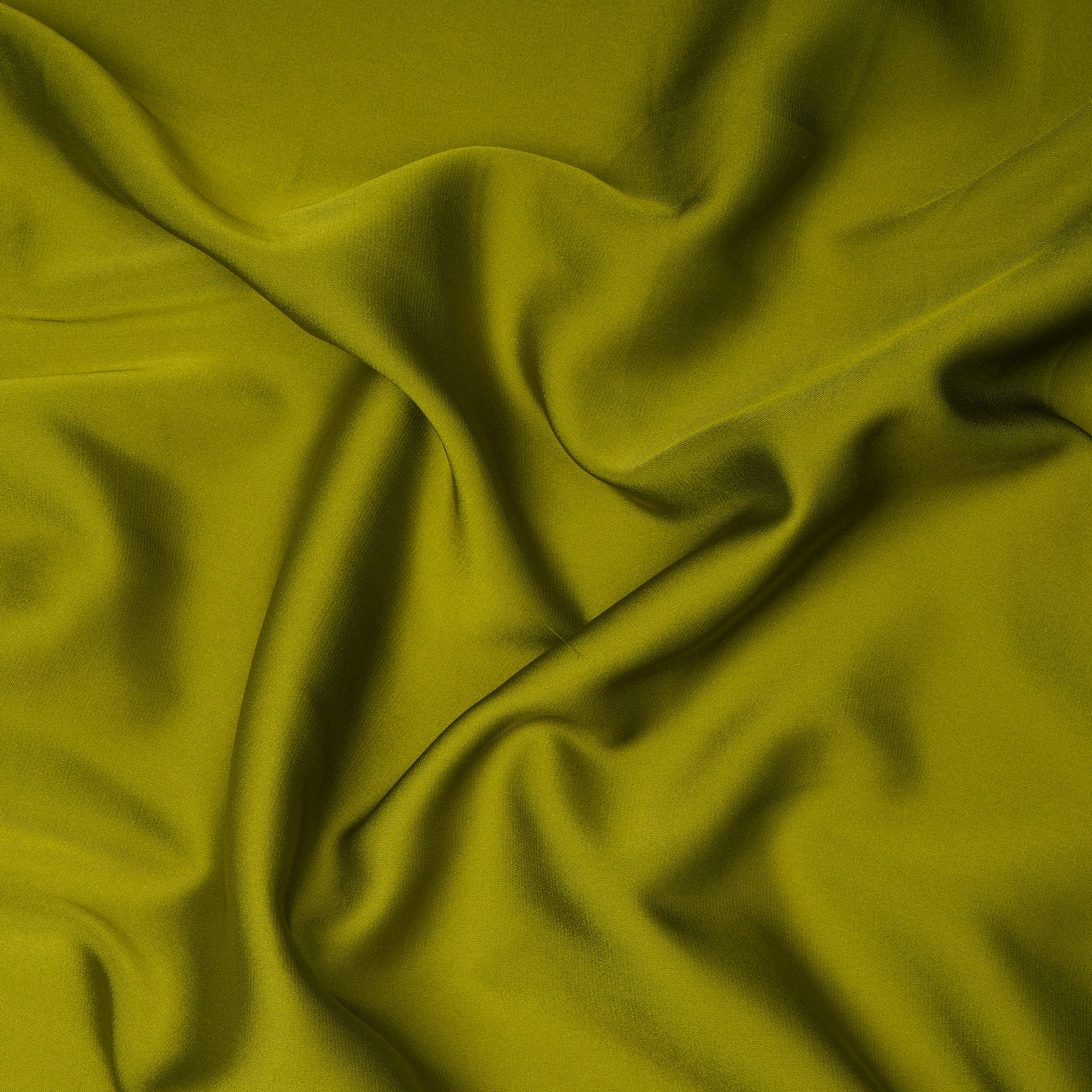 Grenoble Green Solid Dyed Imported Armani Satin Fabric (60" Width)