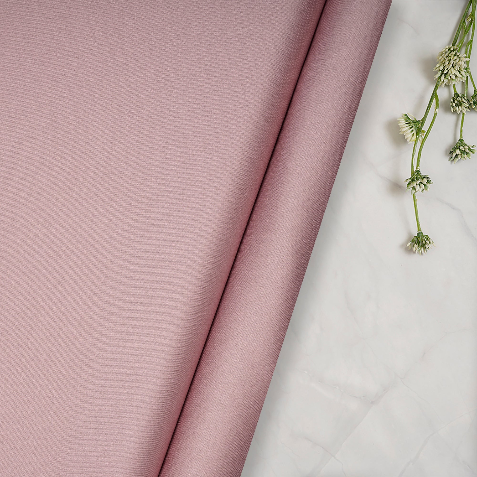 Pastel Pink Solid Dyed Imported Armani Satin Fabric (60" Width)